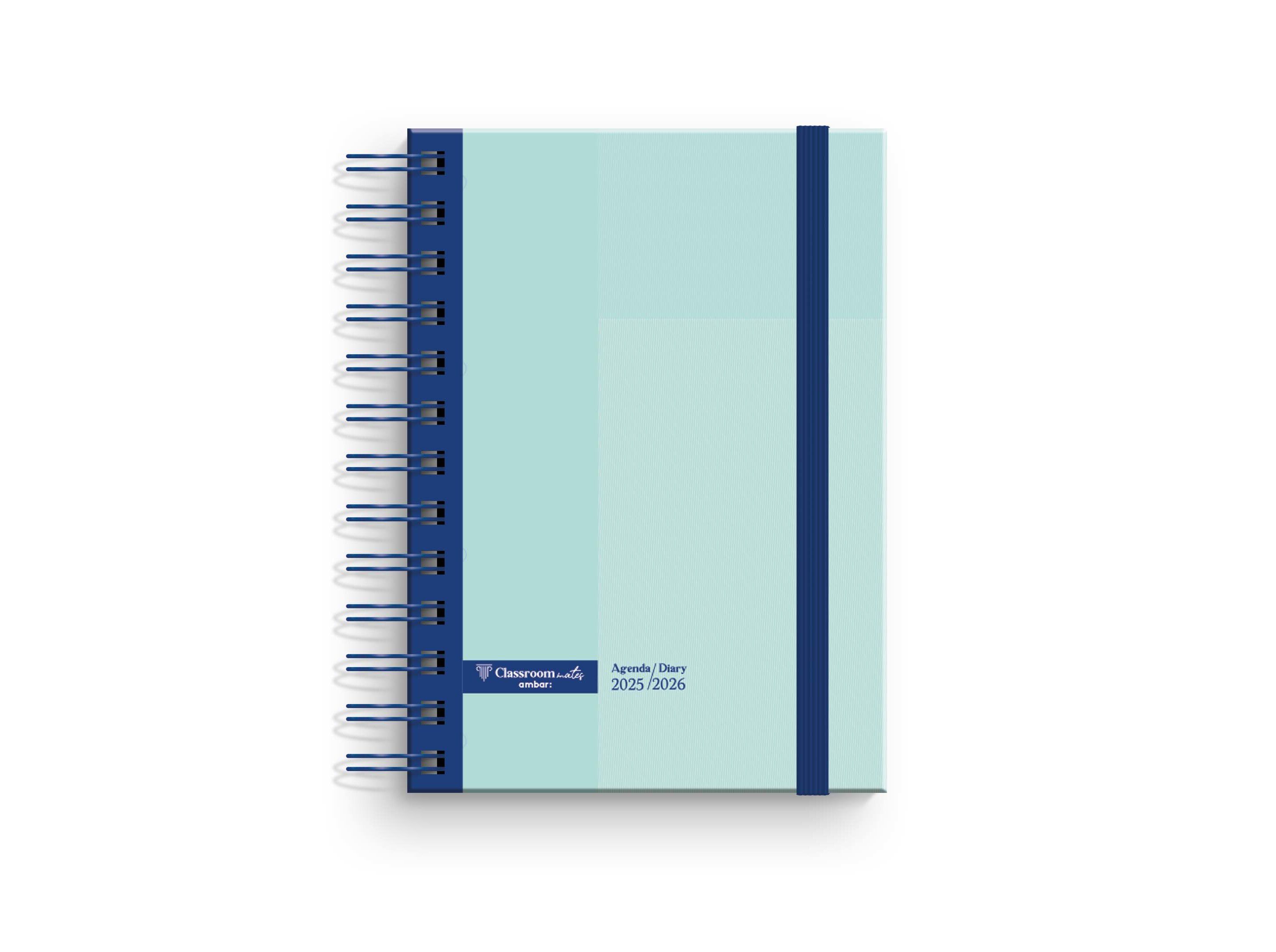 AGENDA ESCOLAR DI&Aacute;RIA A6 AMBAR AQUA 14X17.5X2.2CM image number 0