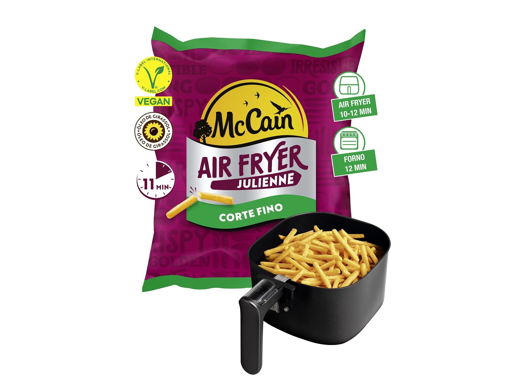 BATATA MCCAIN P/ AIRFRYER/FORNO JULIENNE 600G image number 2