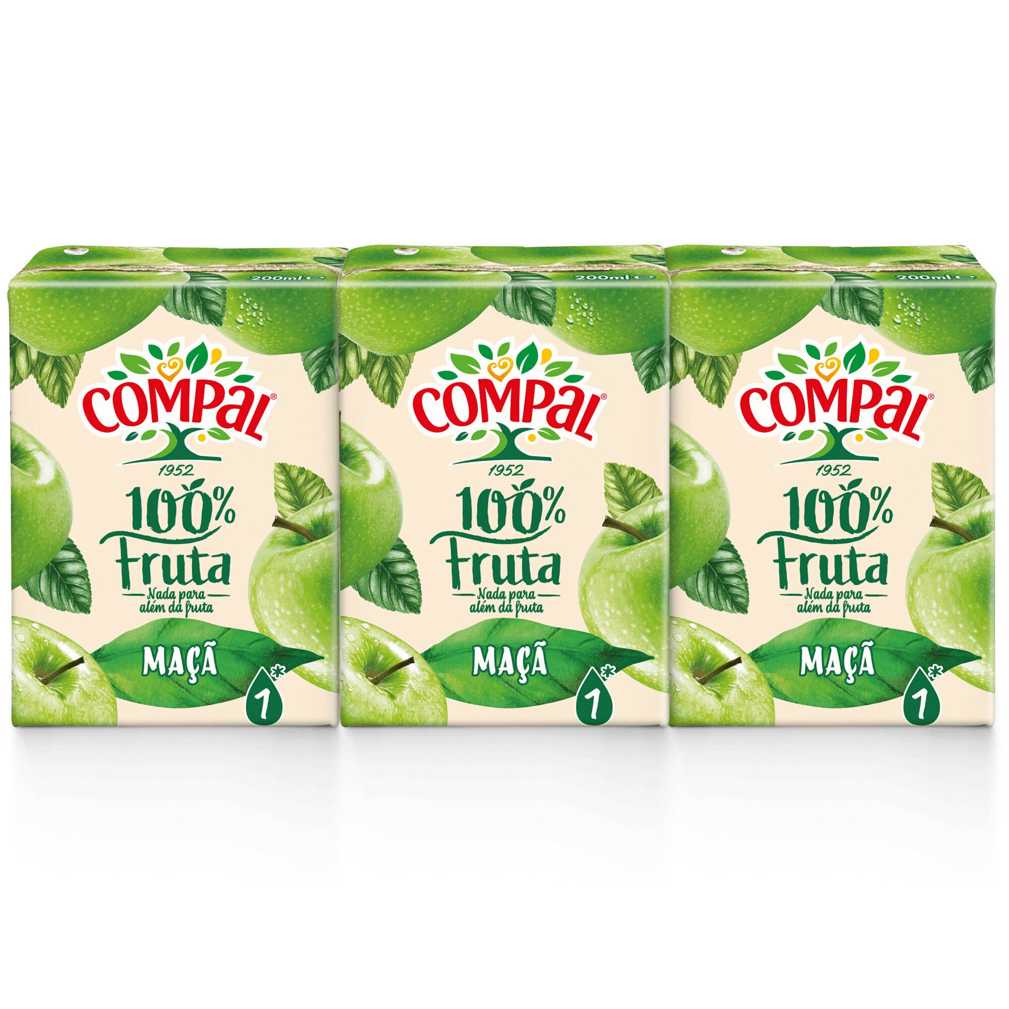 SUMO COMPAL 100% MA&Ccedil;&Atilde; 3X0.20L