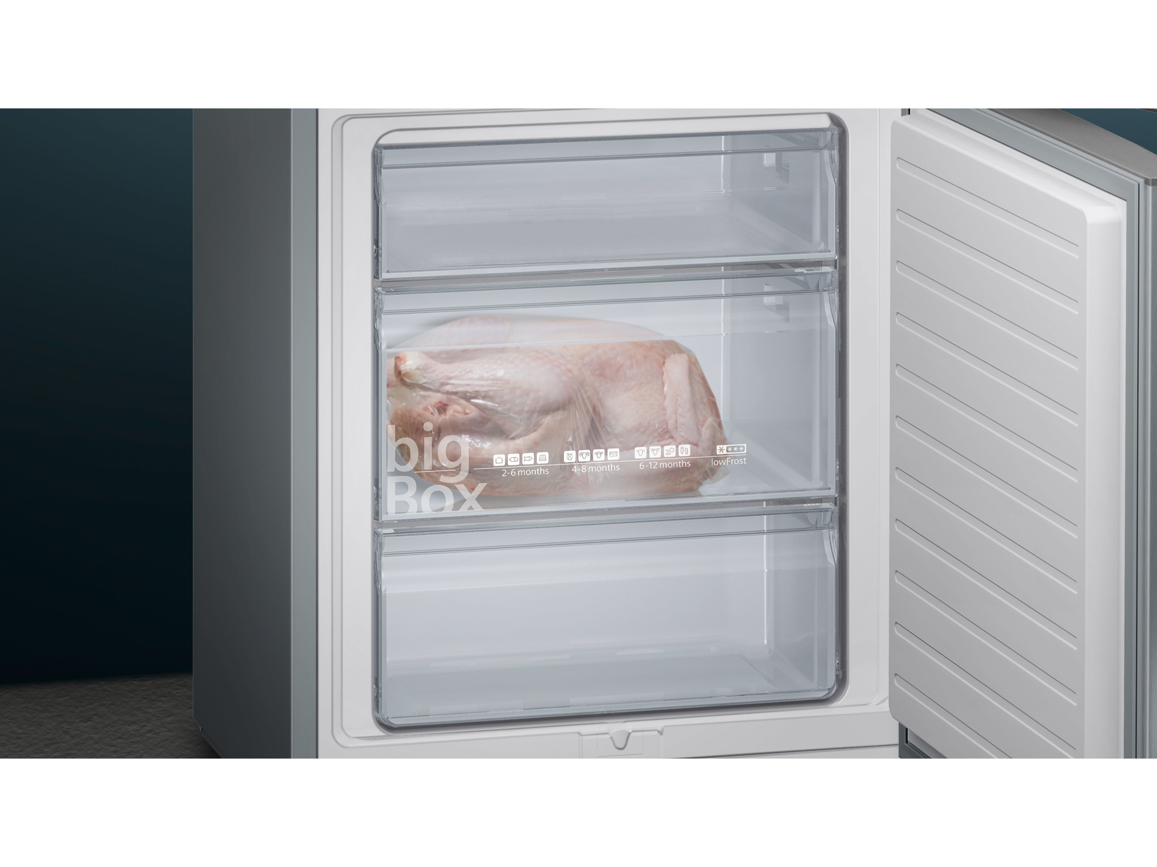 FRIGOR&Iacute;FICO COMBINADO SIEMENS KG49EAICA LOW FROST C 419L INOX image number 6