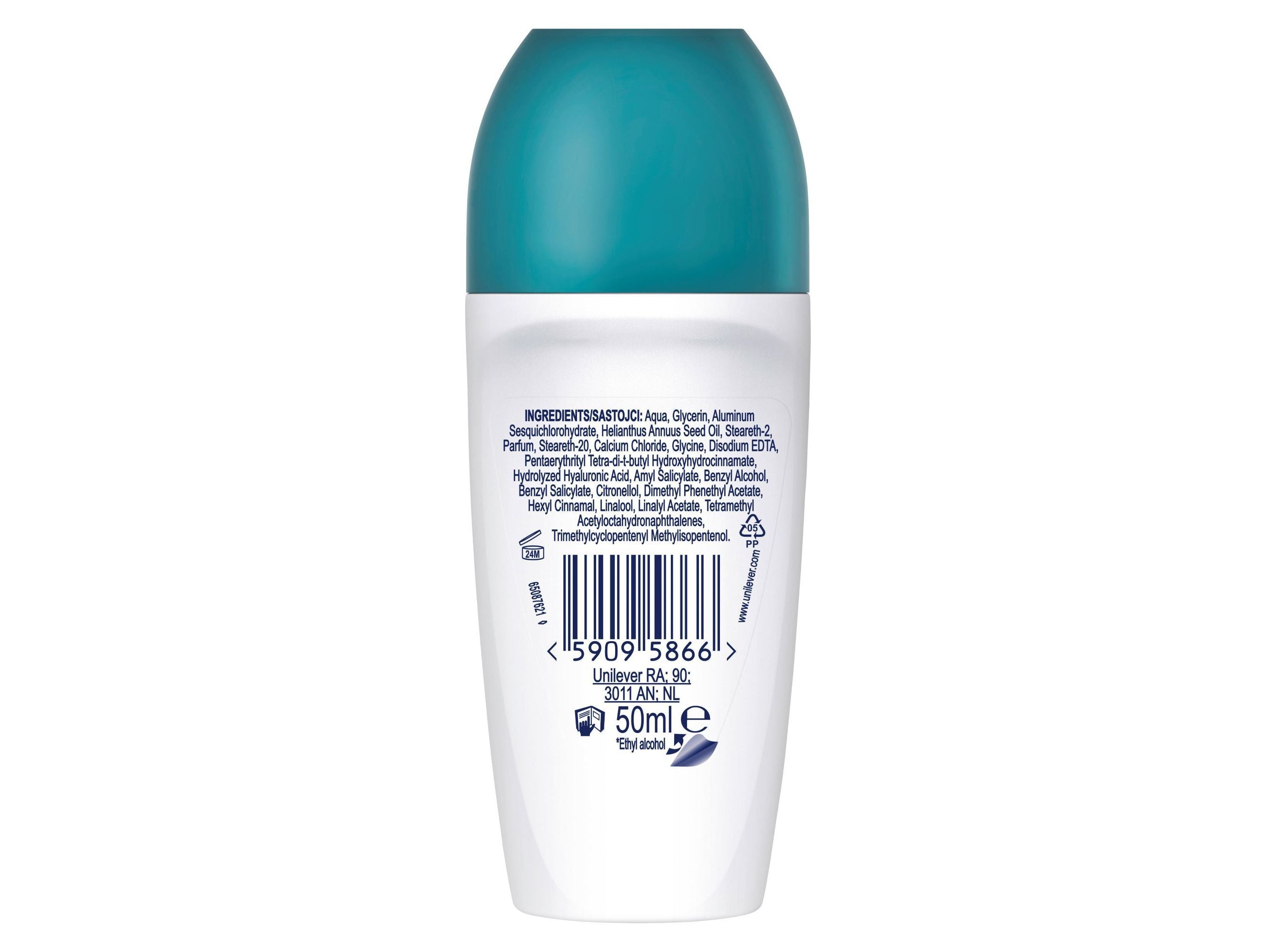 DESODORIZANTE ROLL-ON DOVE P&Ecirc;RA E ALOE VERA 48H 50ML image number 1