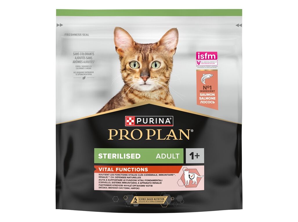RA&Ccedil;&Atilde;O PARA GATO PRO PLAN ESTERILIZADO SALM&Atilde;O 400G