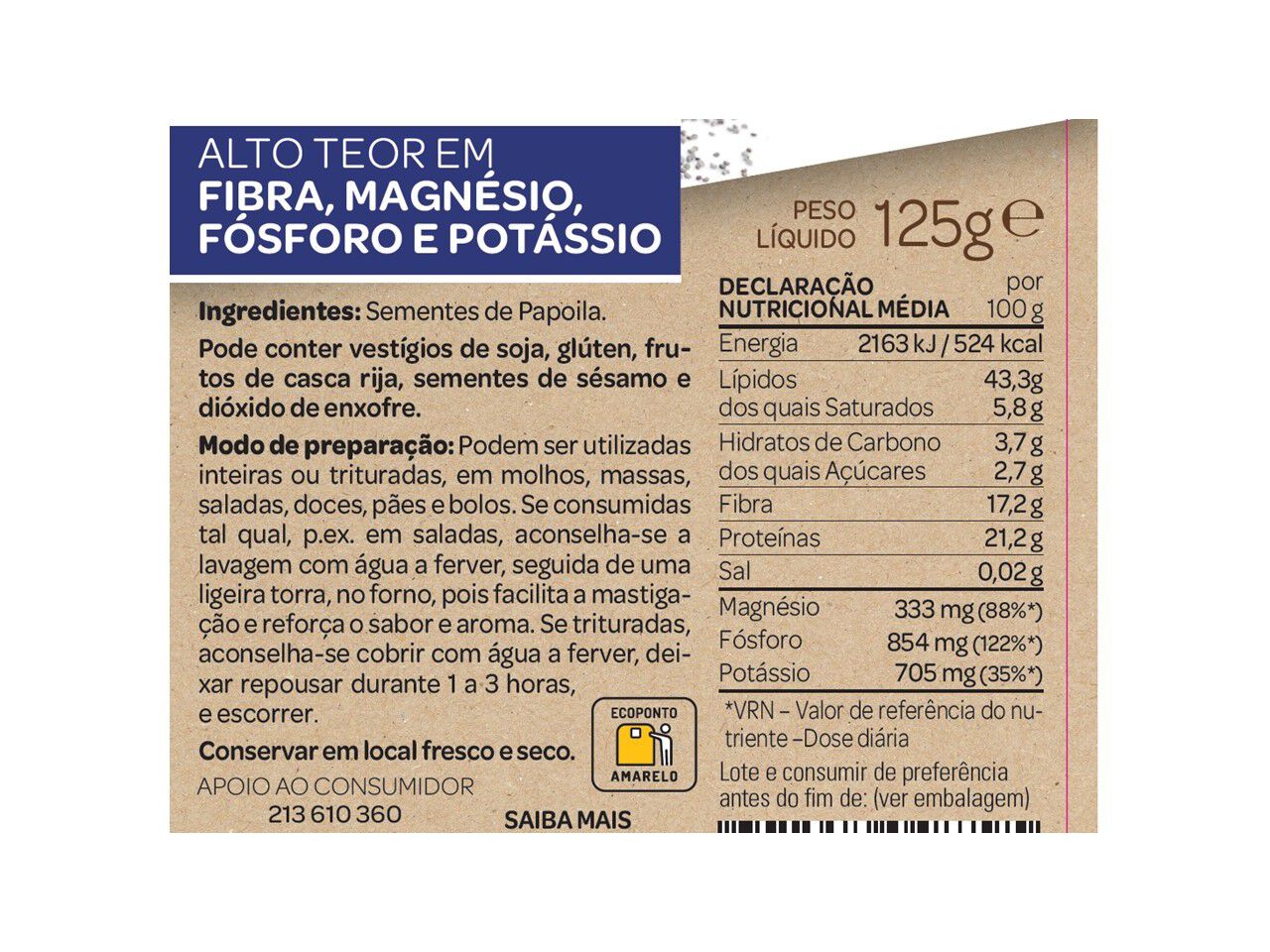 SEMENTES SALUTEM PAPOILA 125G image number 1