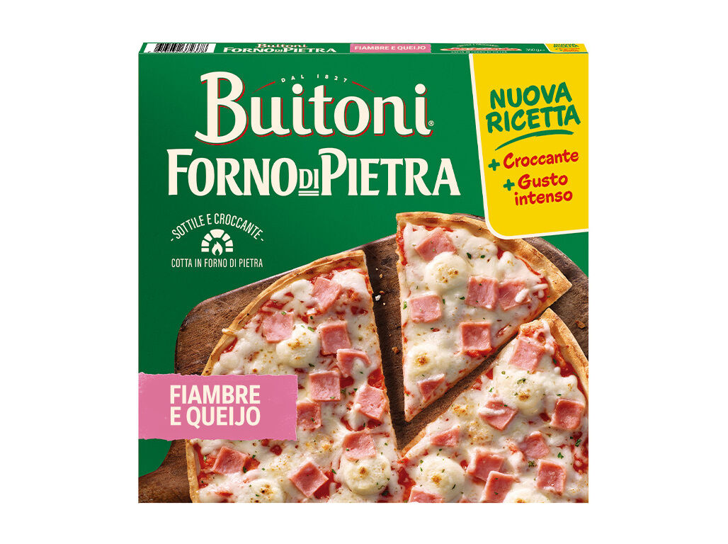 PIZZA BUITONI FORNO DI PIETRA QUEIJO E FIAMBRE 350G image number 0