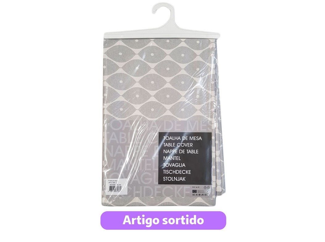 TOALHA DE MESA CAPRI PL&Aacute;STICA 140X140CM ARTIGO SORTIDO