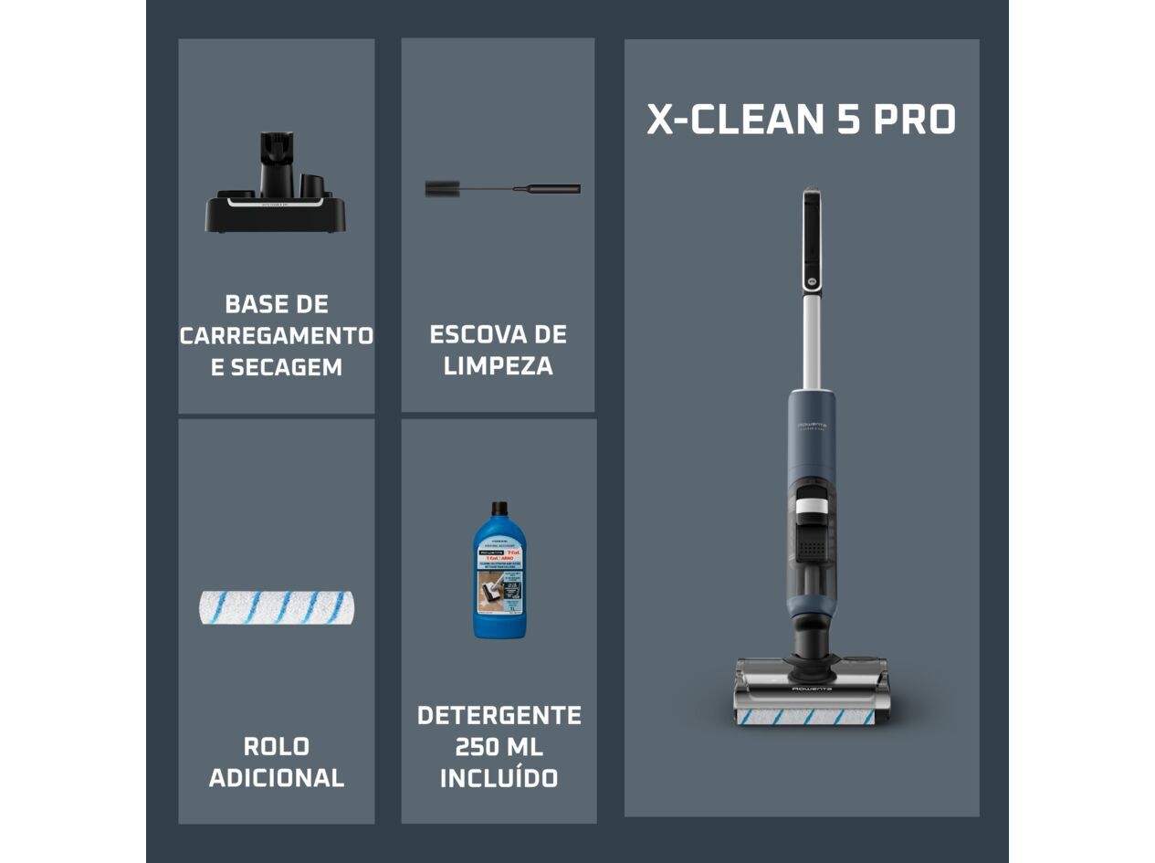 M&Aacute;QUINA DE LIMPEZA DE PAVIMENTOS ROWENTA X-CLEAN 5 PRO GZ5436E0 WET & DRY image number 6