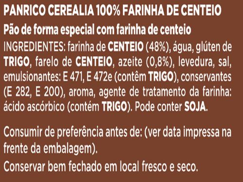 PÃO PANRICO FORMA 100% CENTEIO 400G image number 1