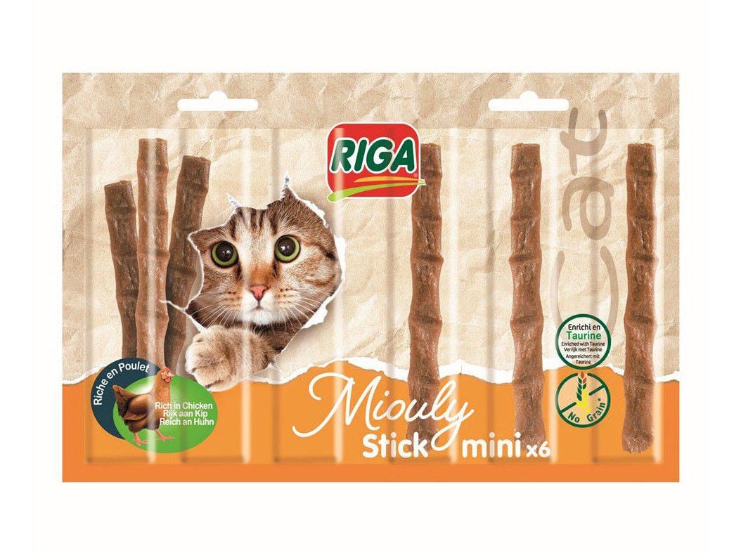 SNACK GATO RIGA MIOULY MINI STICKS PACK 6 UNIDADES image number 0