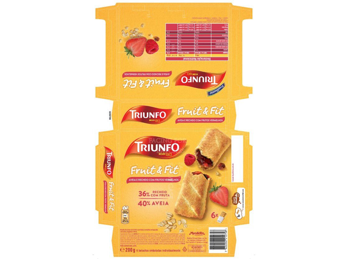 BOLACHAS TRIUNFO FRUTOS VERMELHOS 200G image number 1