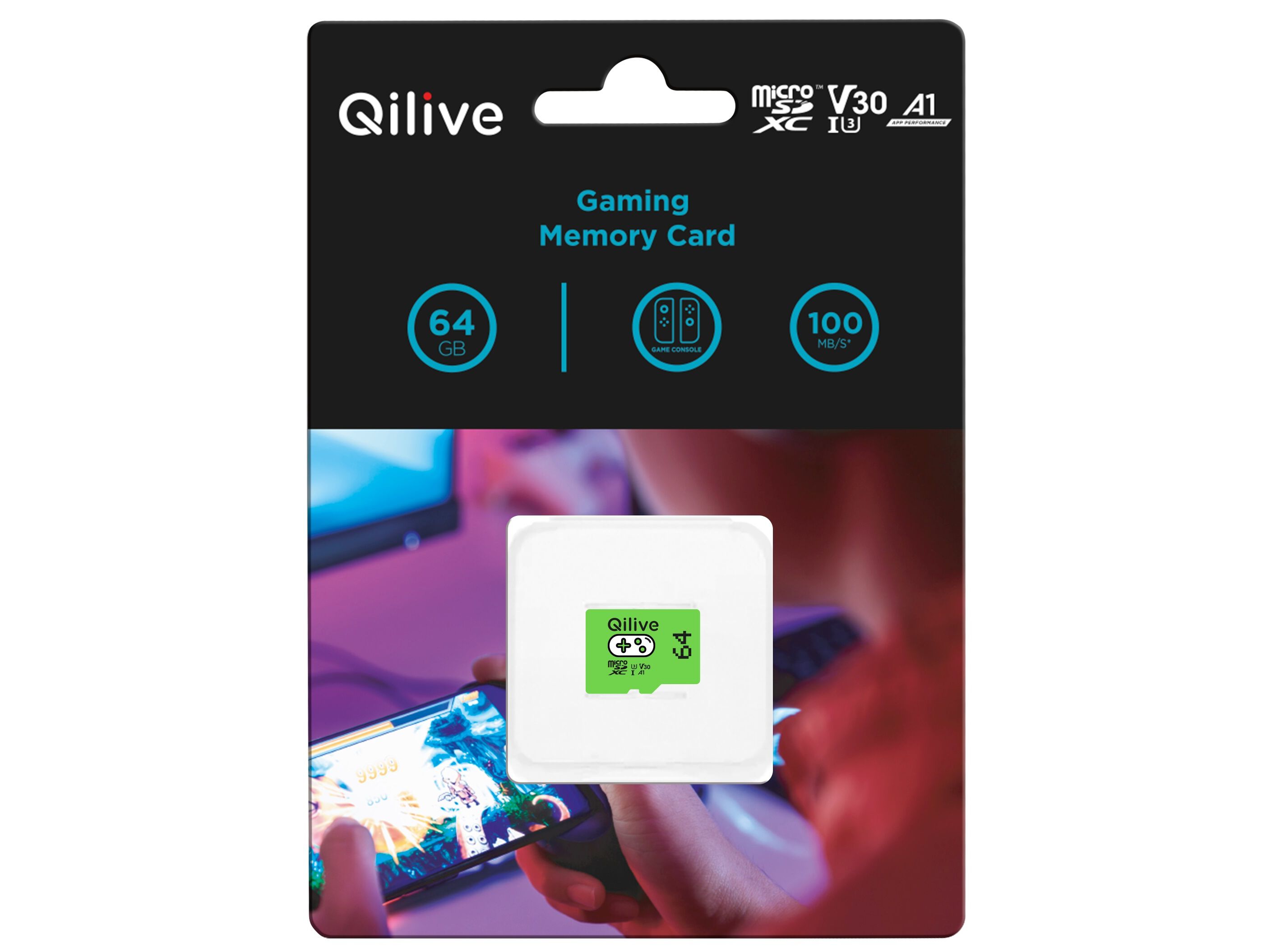 CART&Atilde;O MEM&Oacute;RIA MSD QILIVE CL.10 UHS-I U3 GAMING 64GB