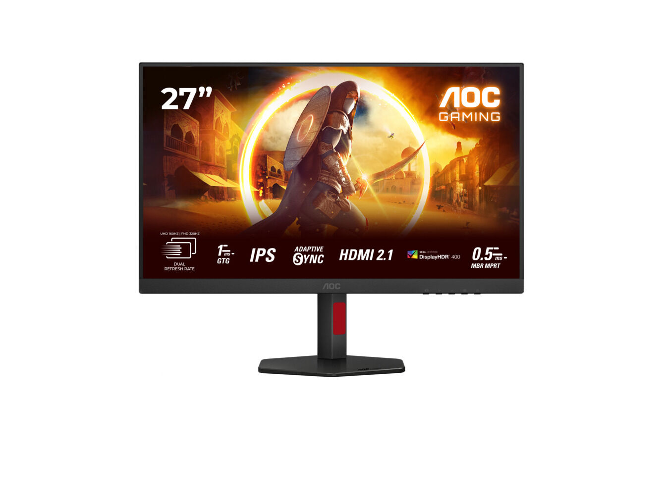 MONITOR GAMING AOC U27G4R (27" 4K UHD 160HZ/FHD 320HZ G-SYNC) image number 2