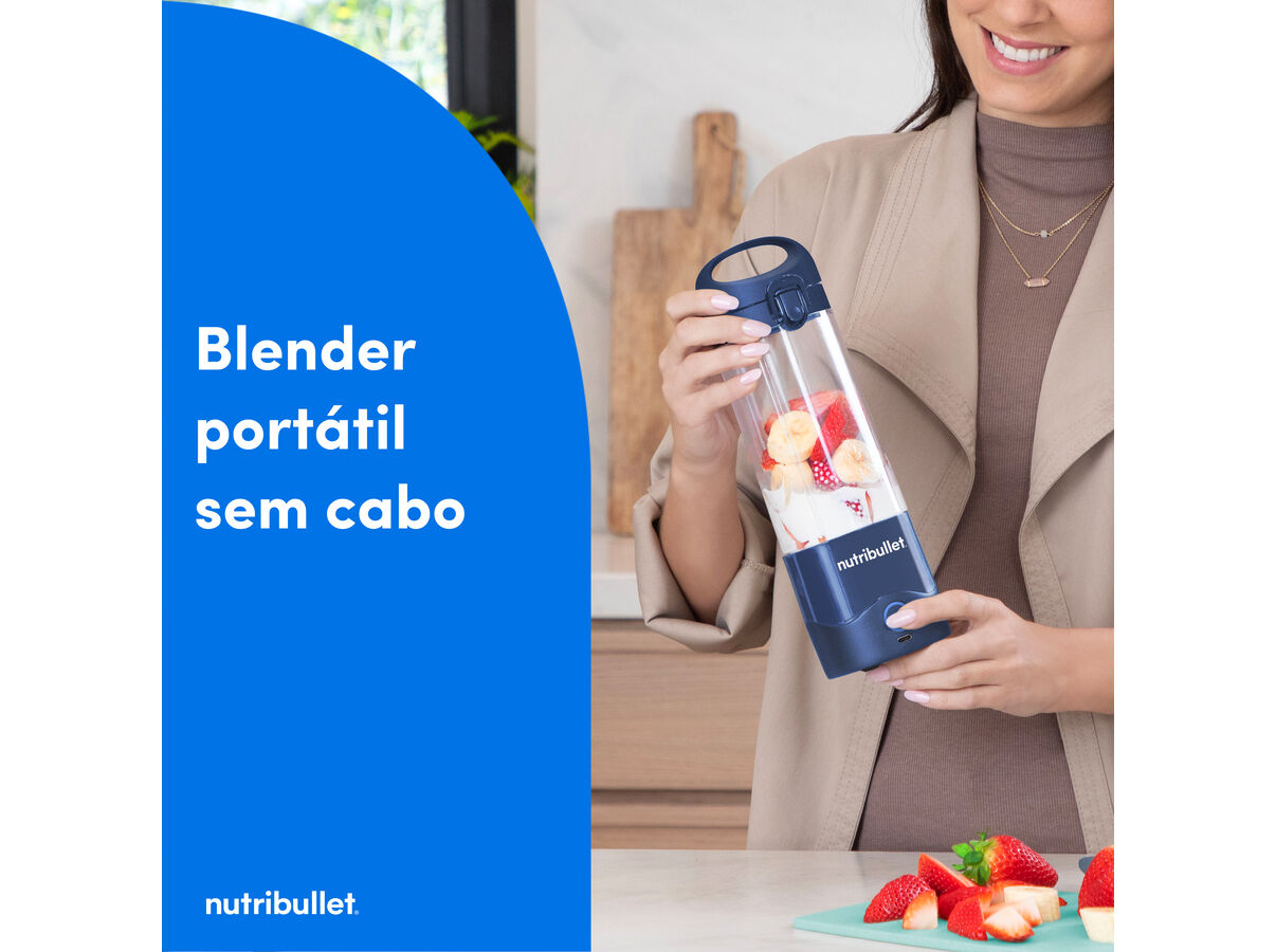 LIQUIDIFICADORA NUTRIBULLET PORTABLE NBP003NBL 475ML image number 1