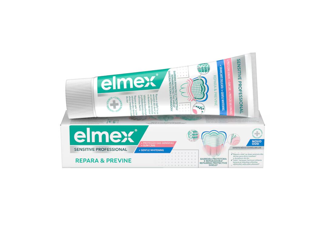 PASTA DENTES ELMEX REPARA PREVIN BRANQUEADOR 75ML image number 0