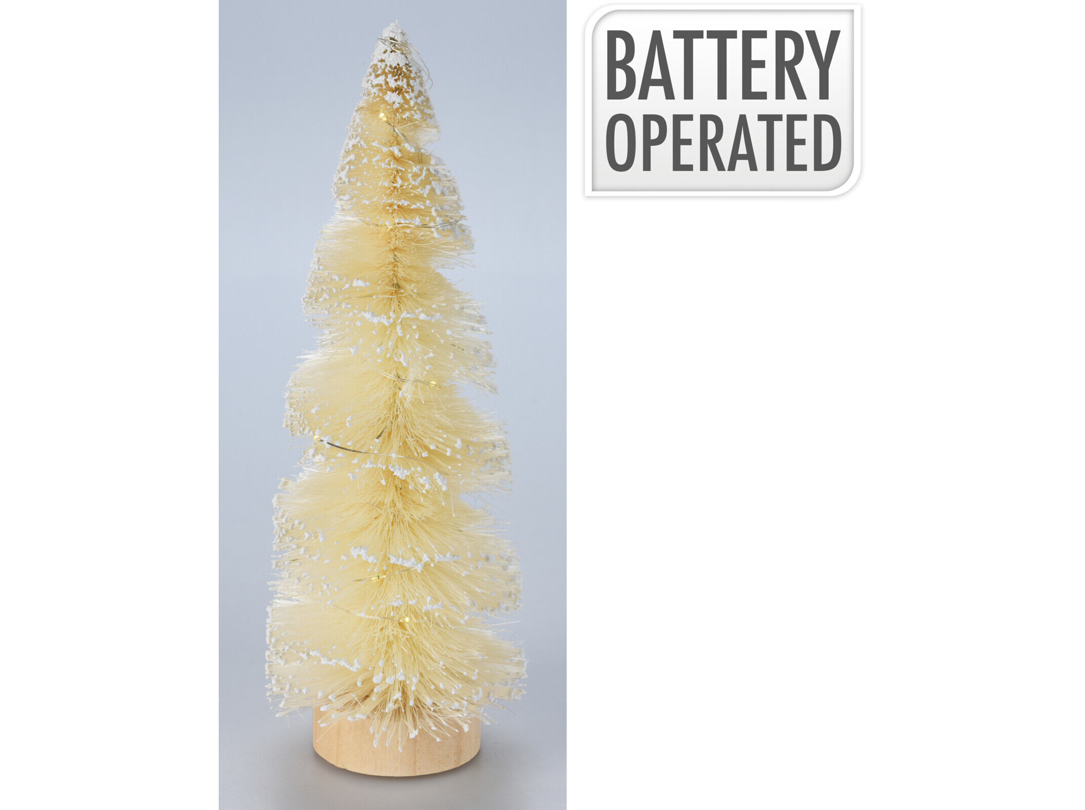 &Aacute;RVORE DE NATAL COM LED CREME 30CM image number 1