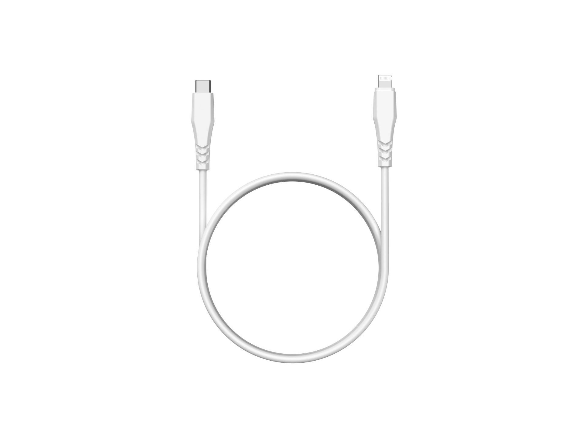 CABO USBC TO 8 PIN QILIVE 600183169 BRANCO 0.6M 3A MFI image number 0