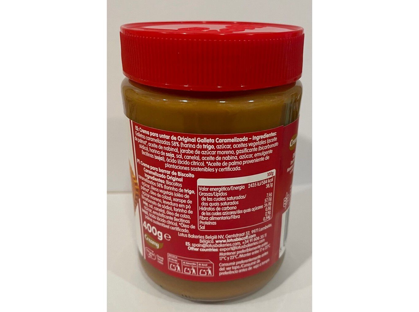 CREME BOLACHA BISCOFF LOTUS CARAMELIZADO 400G image number 1