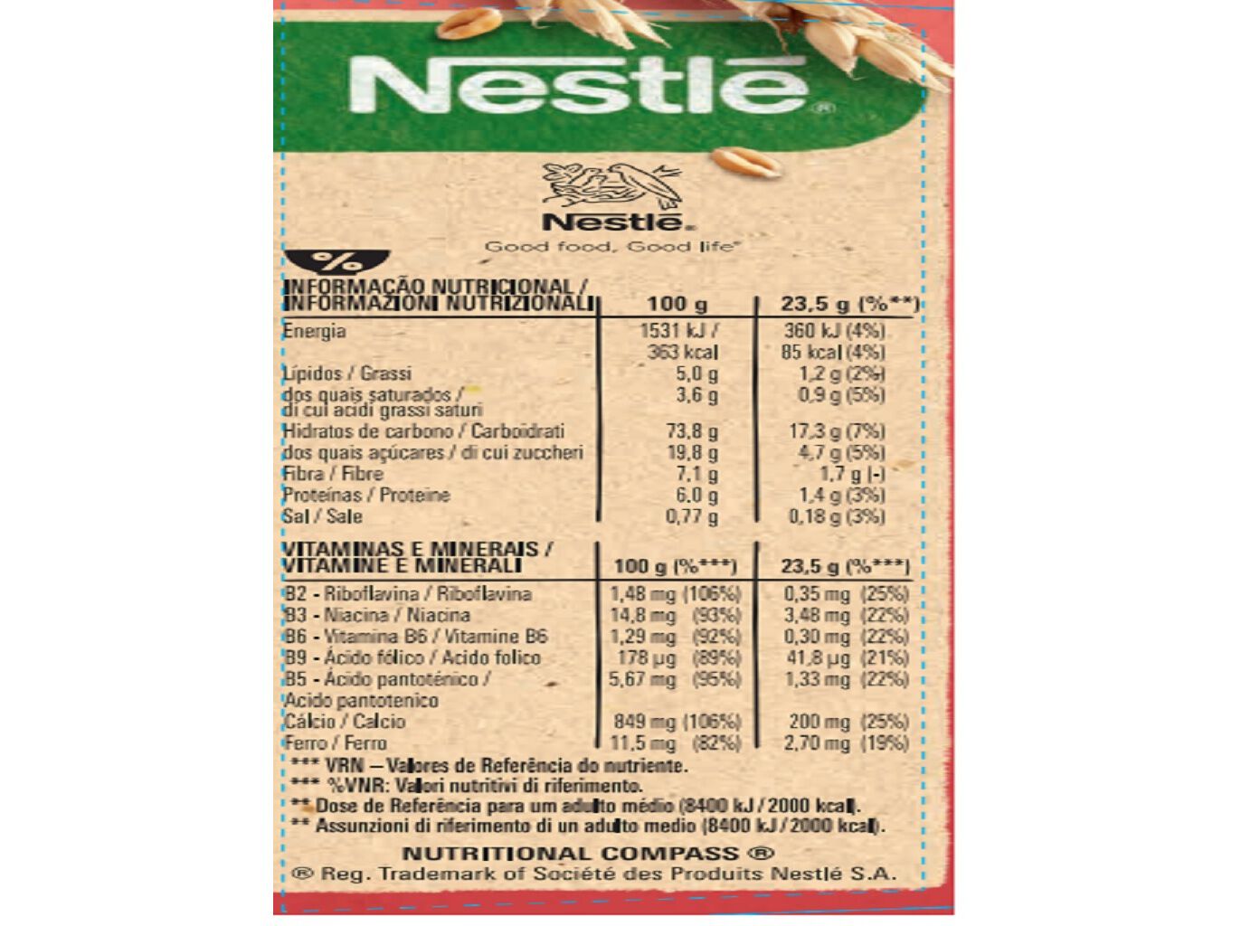 BARRAS NESTL&Eacute; FITNESS CEREAIS COM MORANGO 6X23.5G image number 1