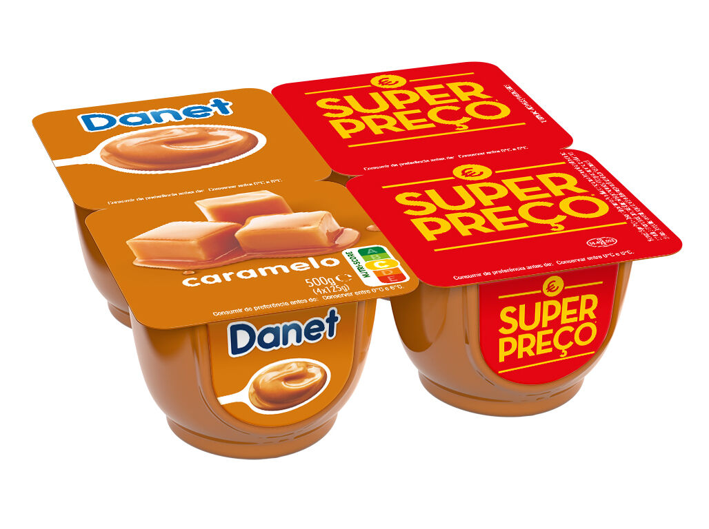 SOBREMESA DANETTE L&Aacute;CTEA CARAMELO 4X125G