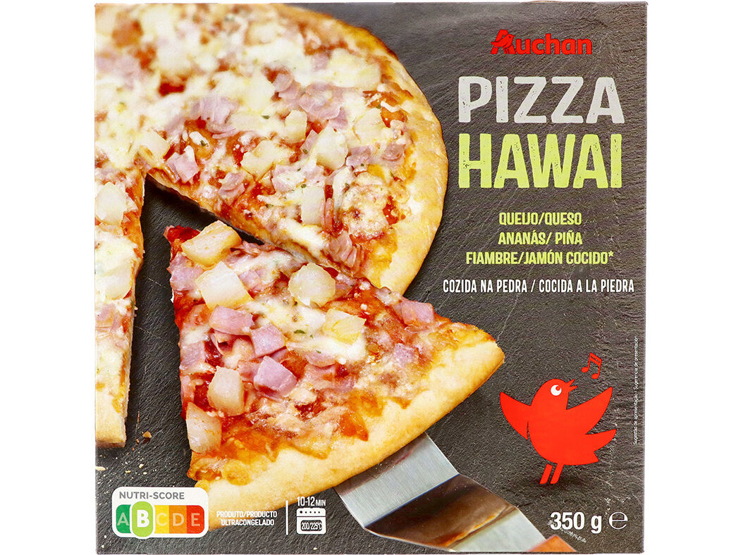 PIZZA AUCHAN COZIDA NA PEDRA HAWAI 350G
