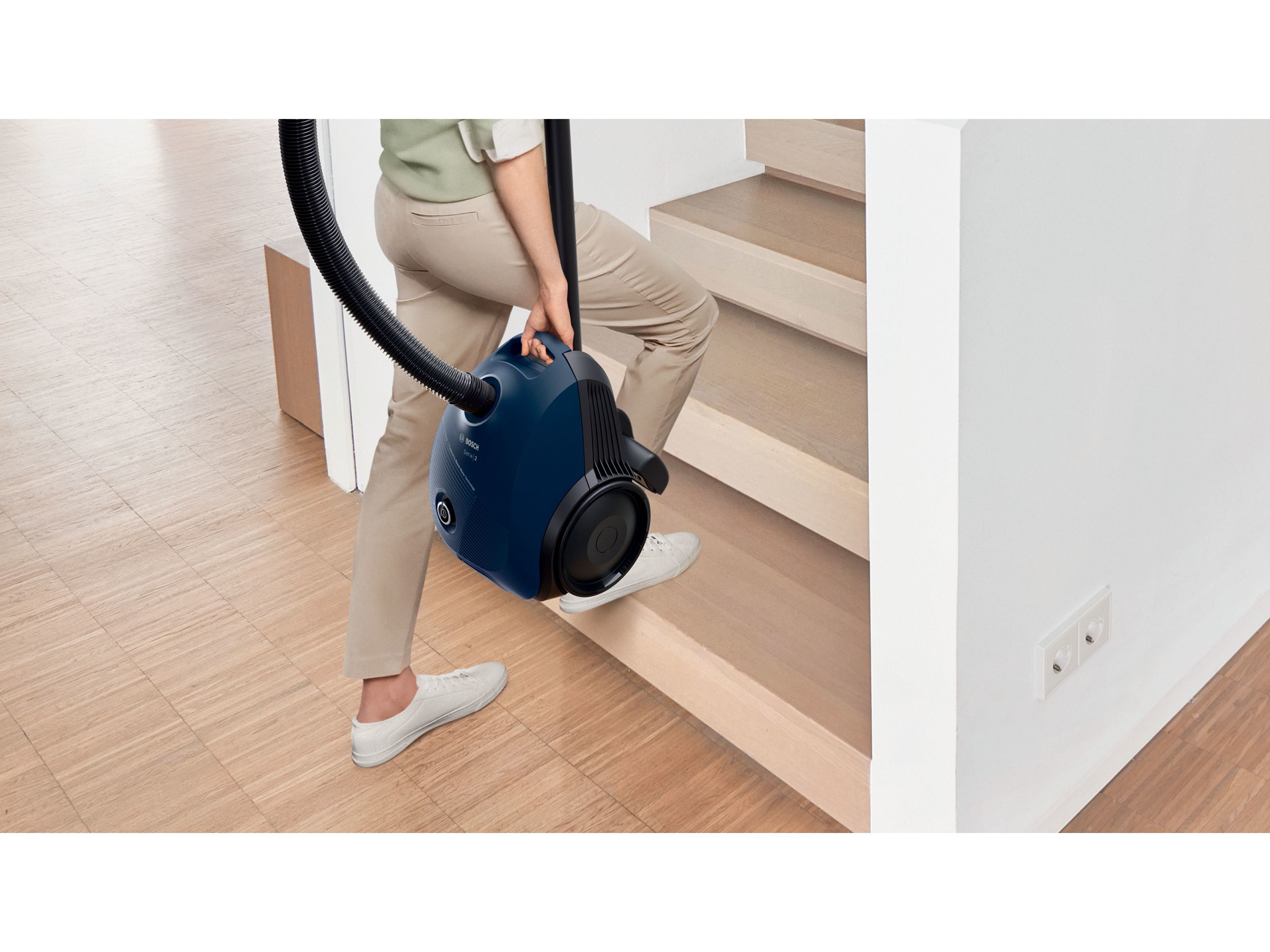 ASPIRADOR COM SACO BOSCH BGBS2BU1T SUSTENT&Aacute;VEL AZUL 850W image number 2