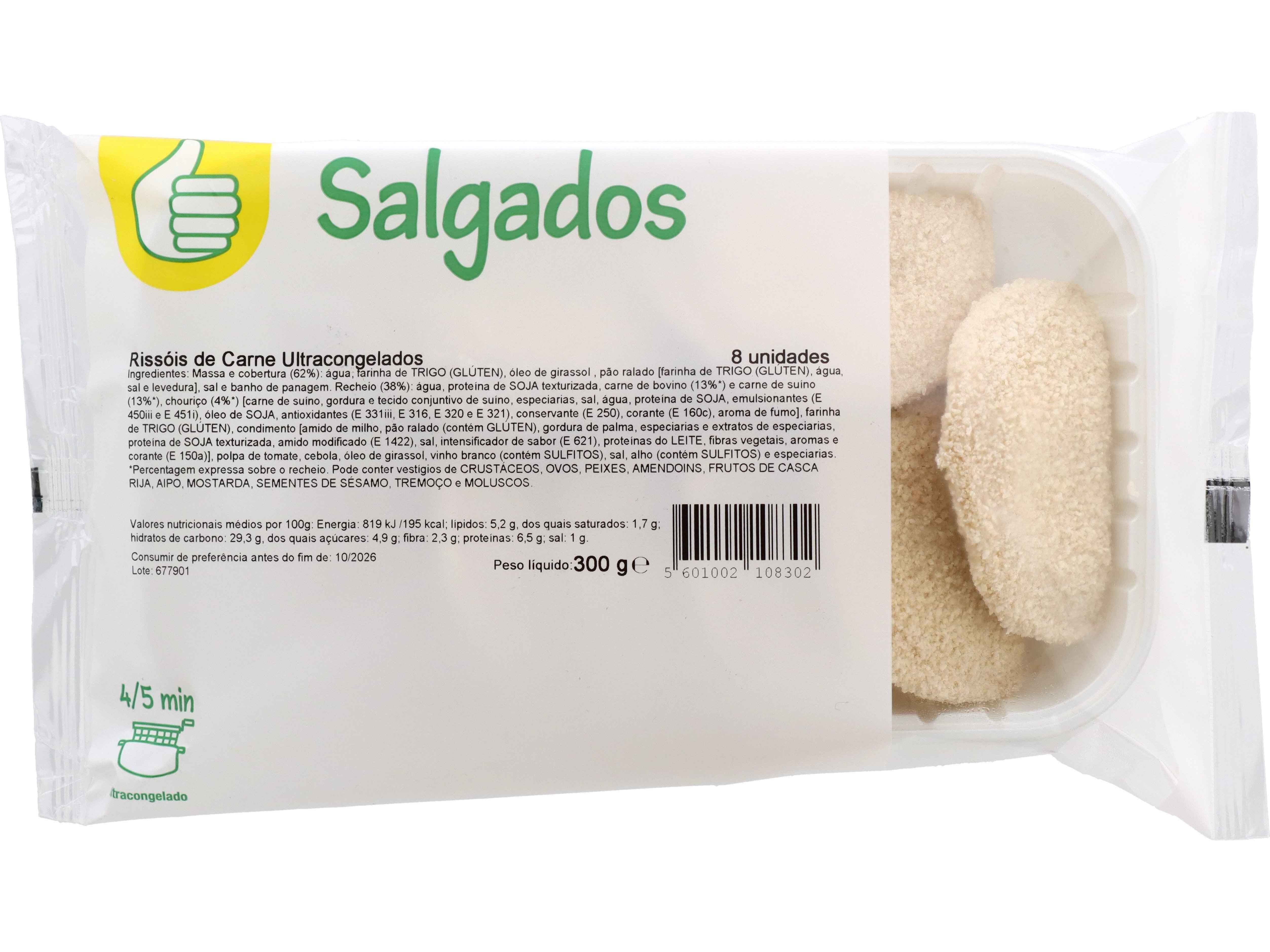 RISS&Oacute;IS DE CARNE POLEGAR PARA FRITAR 8UN 300G