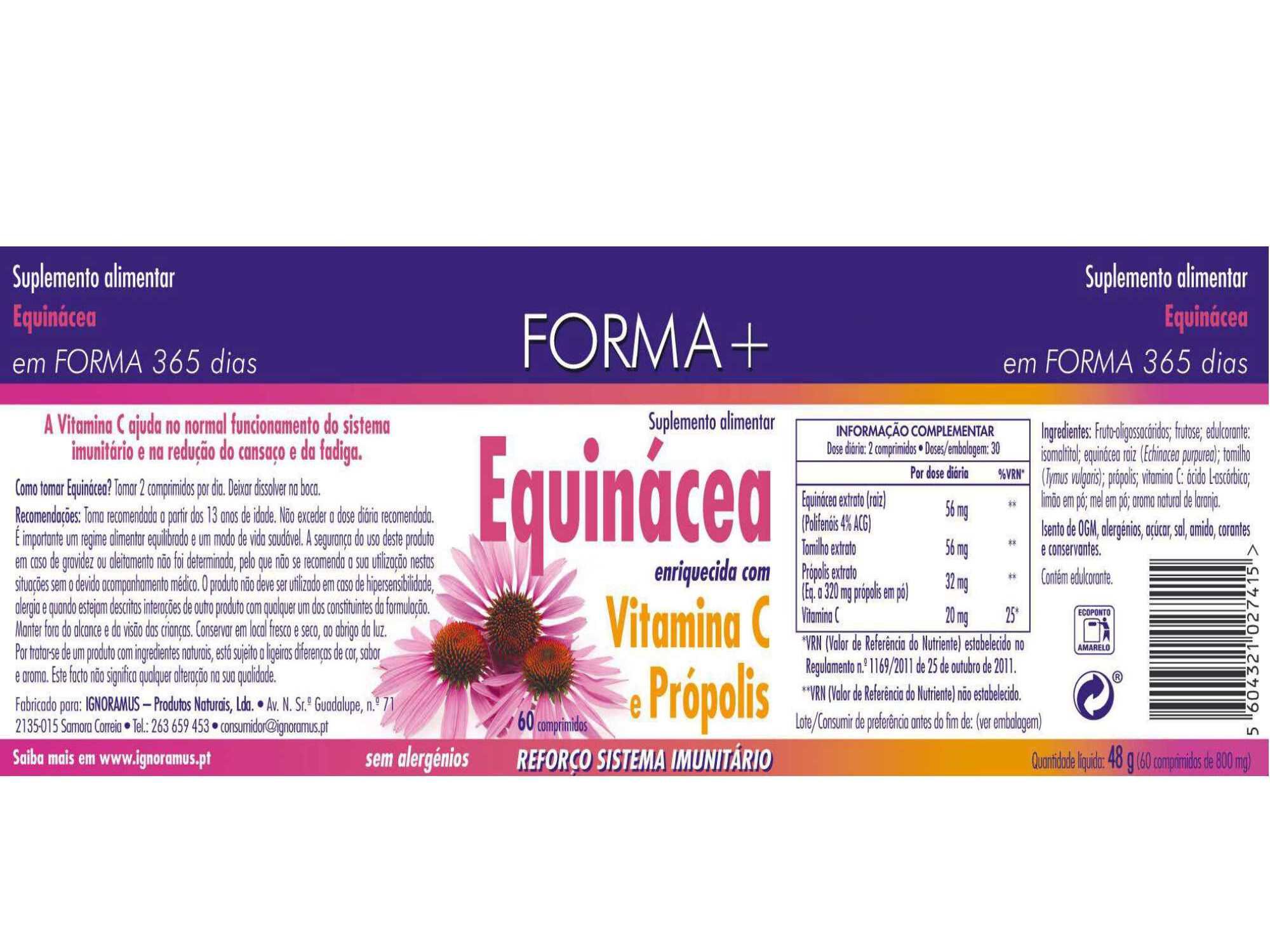 SUPLEMENTO FORMA+ EQUIN&Aacute;CEA E PROP&Oacute;LIS 60 COMP image number 1