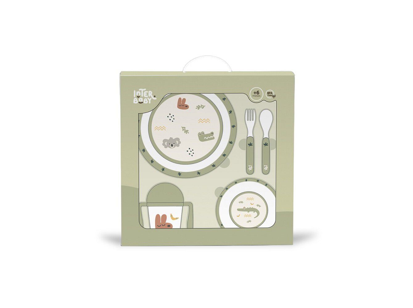 CONJUNTO DE ALIMENTA&Ccedil;&Atilde;O INTERBABY VERDE 5 PE&Ccedil;AS image number 1