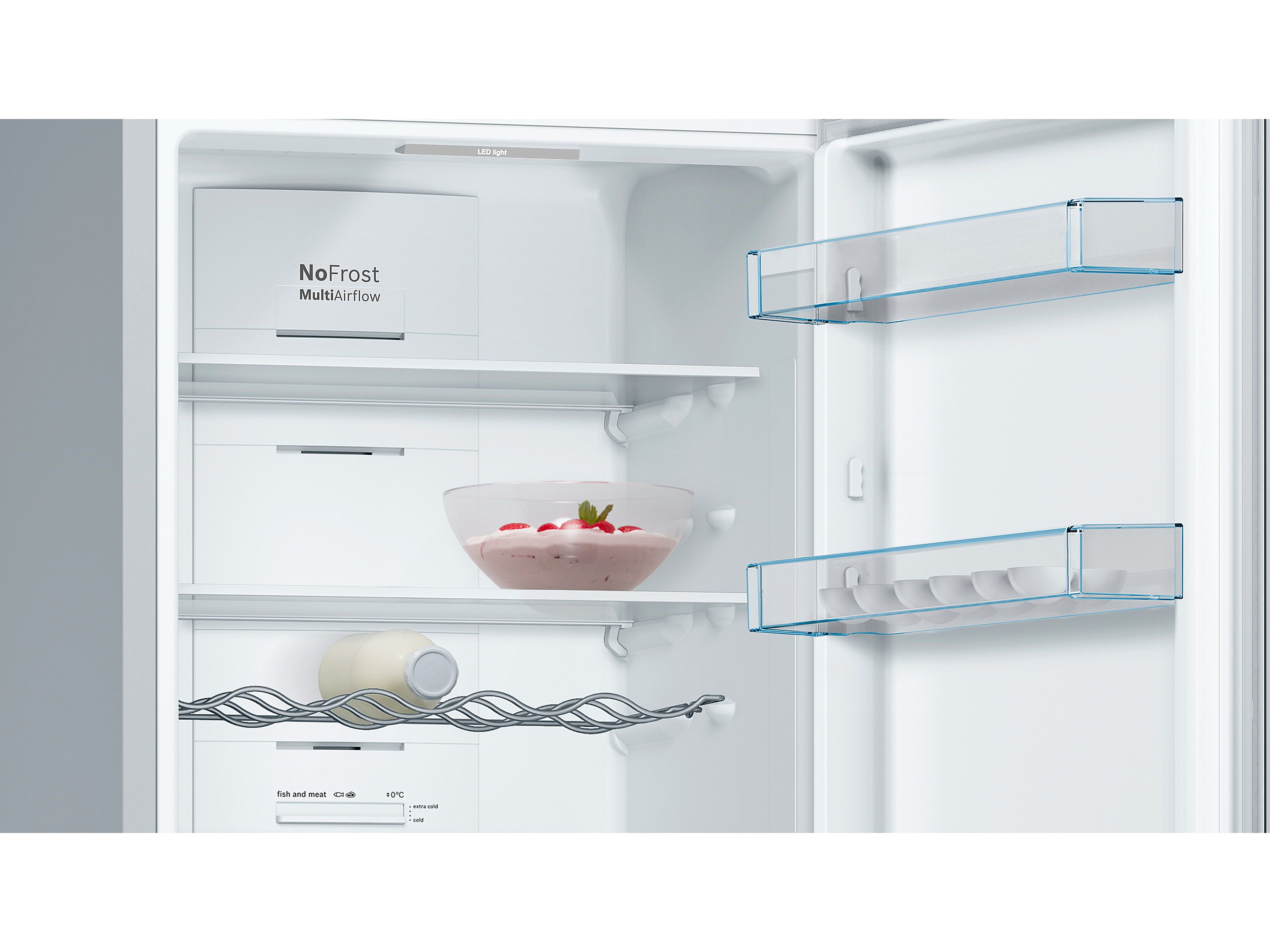 FRIGOR&Iacute;FICO COMBINADO BOSCH KGN36VLED NO FROST E 326L INOX image number 2