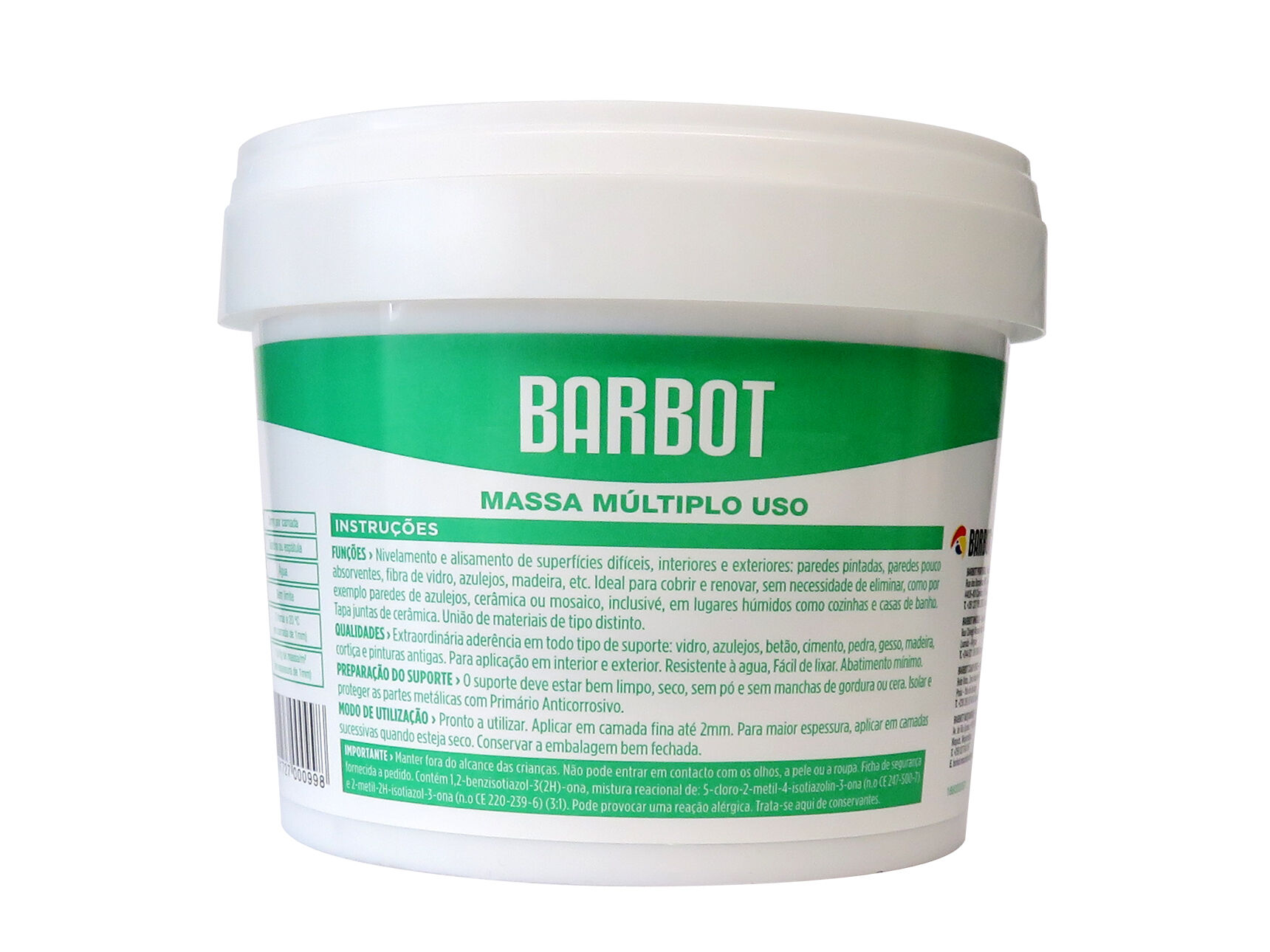 MASSA MULTI USO (PASTA) BARBOT 1KG image number 1