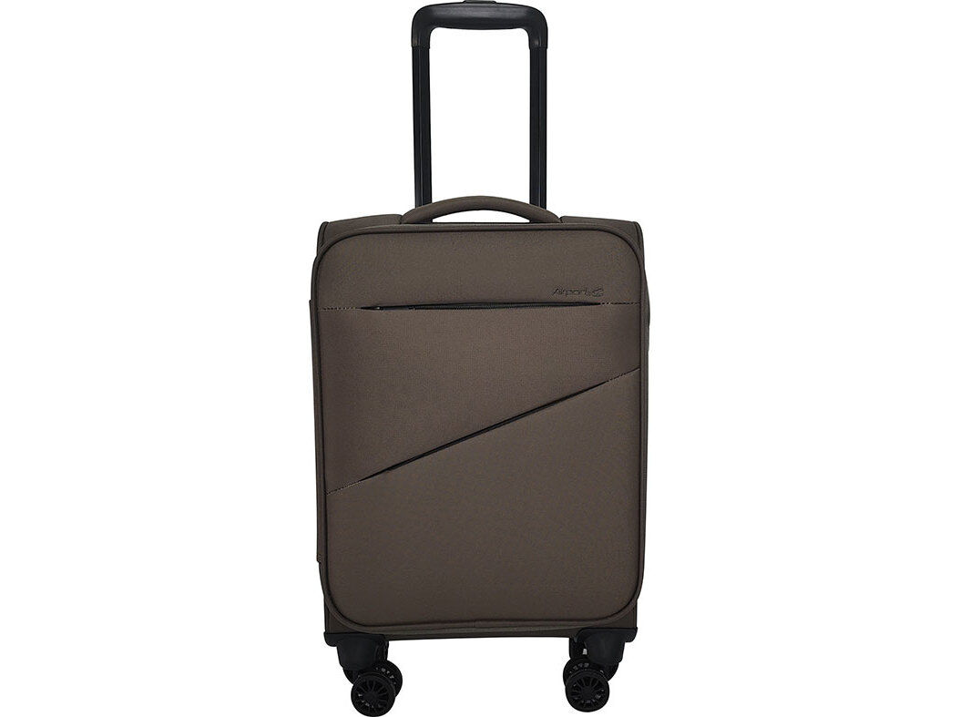 MALA DE CABINE FLEX&Iacute;VEL AIRPORT KAKI 8 RODAS 35X55X20CM