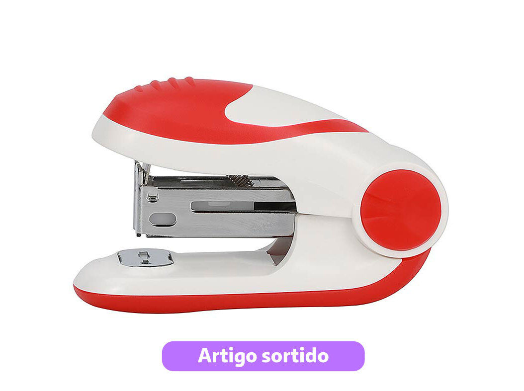 CONJUNTO DE MINI AGRAFADOR 24/6-26/6 AUCHAN E CAIXA COM 400 AGRAFOS CORES SORTIDAS image number 11