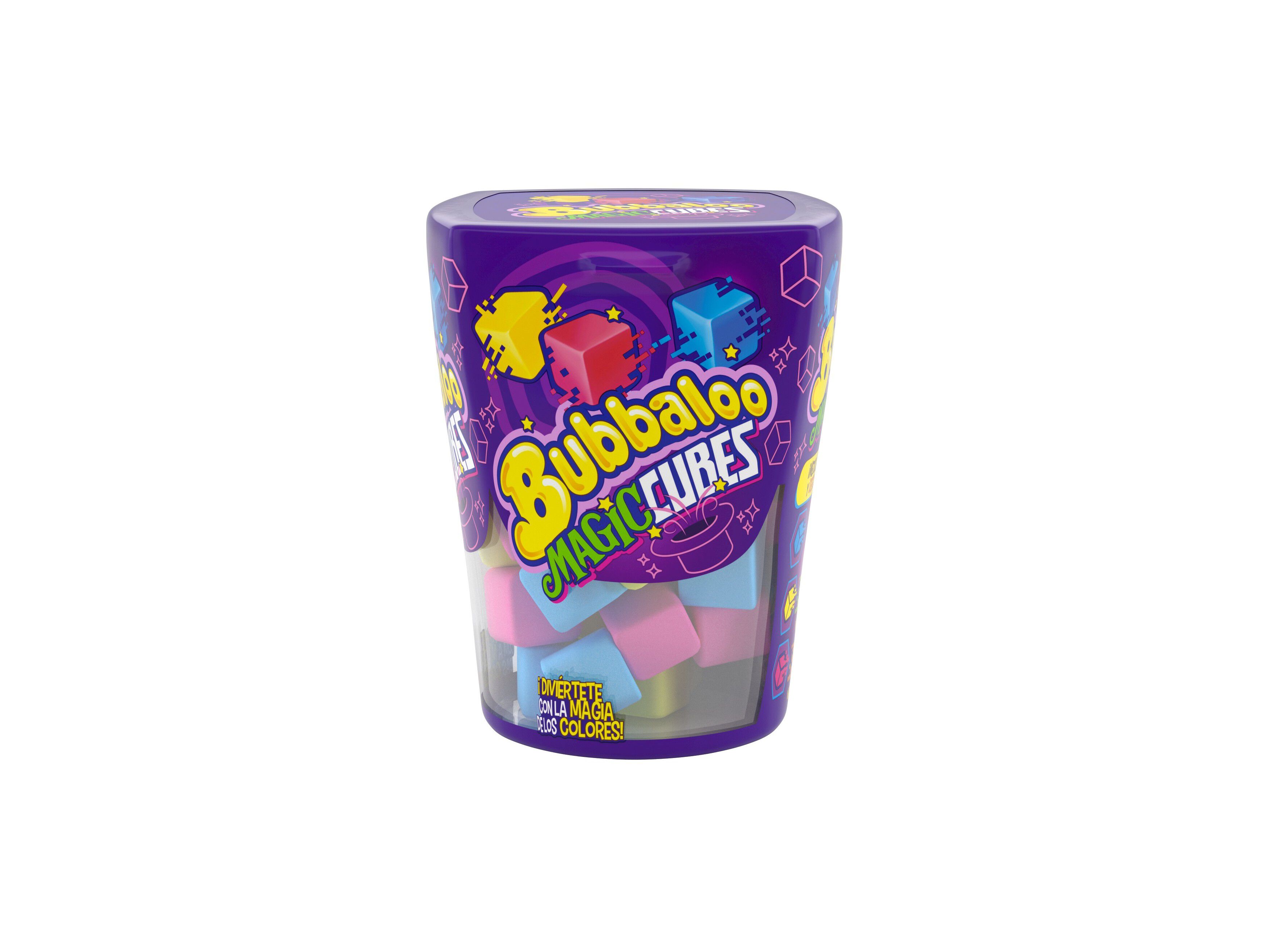 PASTILHA EL&Aacute;STICA BUBBALLO MAGIC CUBES TUTTI FRUTTI 86G image number 1