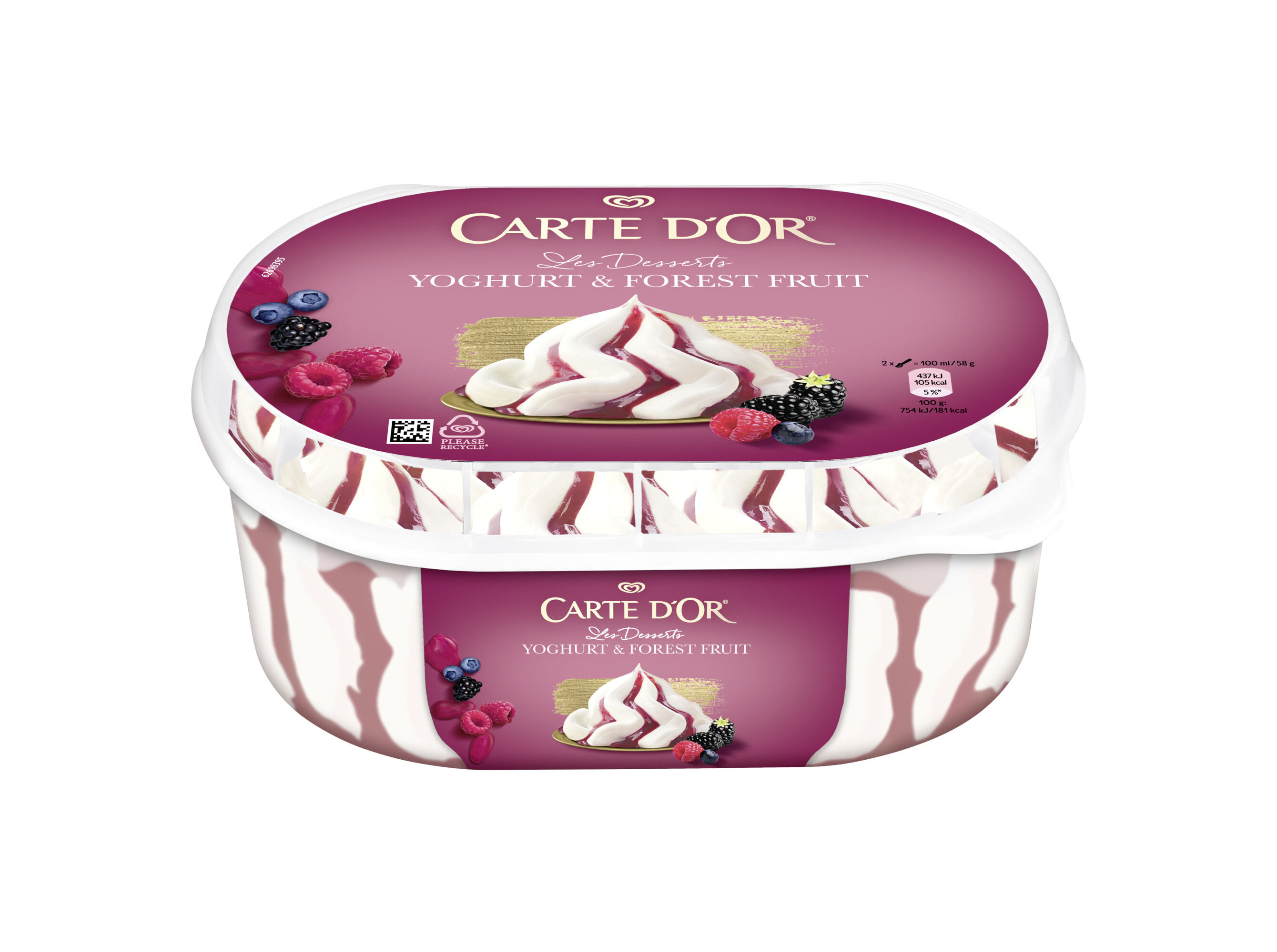 GELADO CARTE D'OR IOGURTE E FRUTOS BOSQUE 825ML image number 0