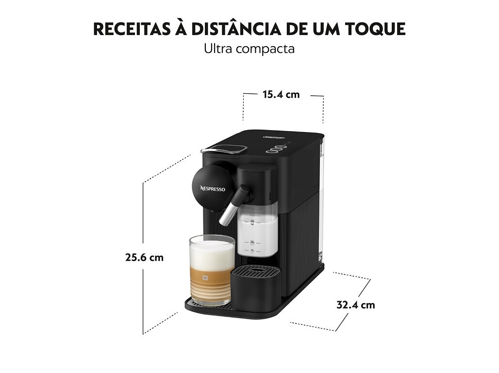 M&Aacute;QUINA DE CAF&Eacute; NESPRESSO DE'LONGHI LATTISSIMA ONE EN510.B PRETA 19 BAR image number 3
