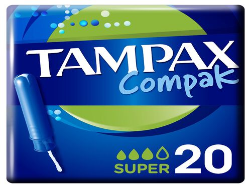 Tampões Compak Super com Aplicador Tampax 20 un image number 0