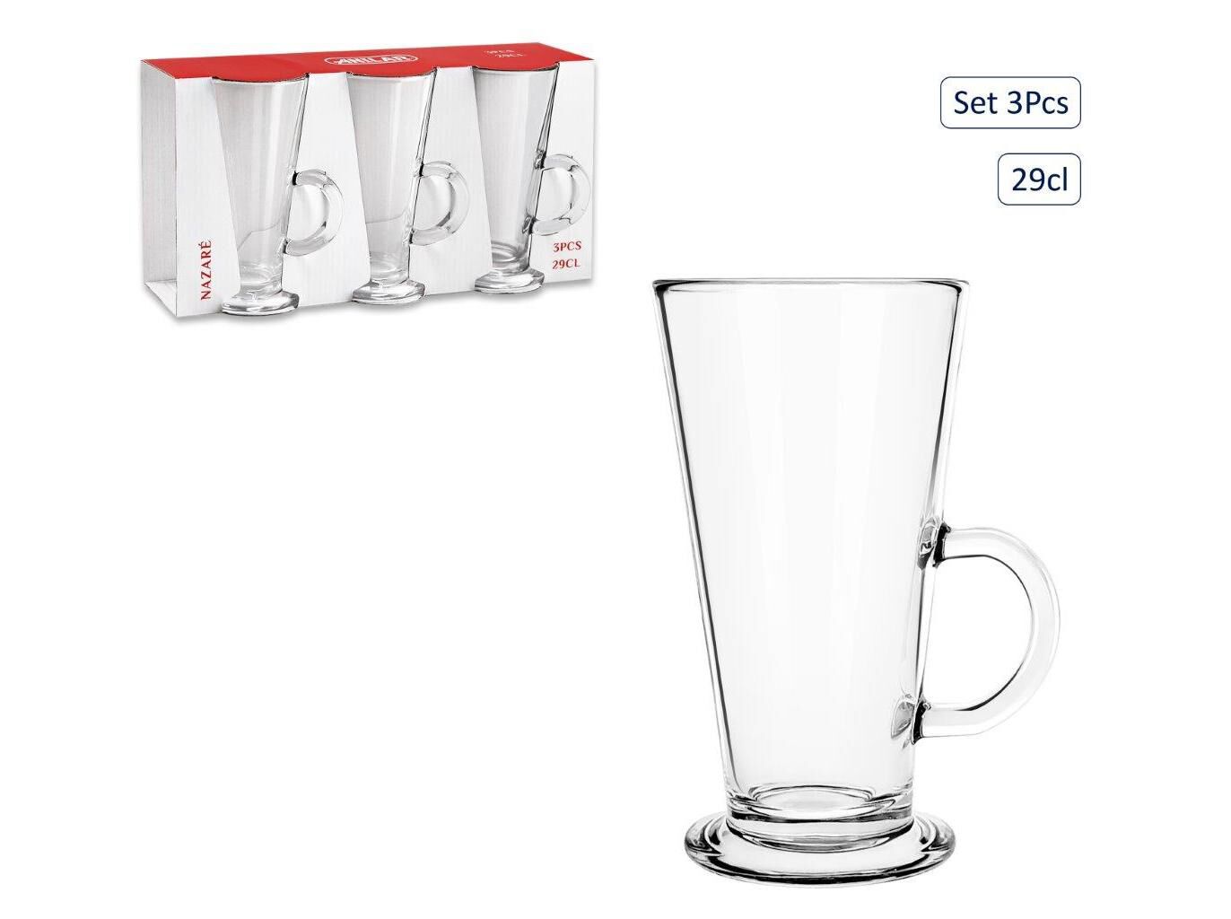 CONJUNTO 3 CANECAS ANILAR VIDRO 29CL