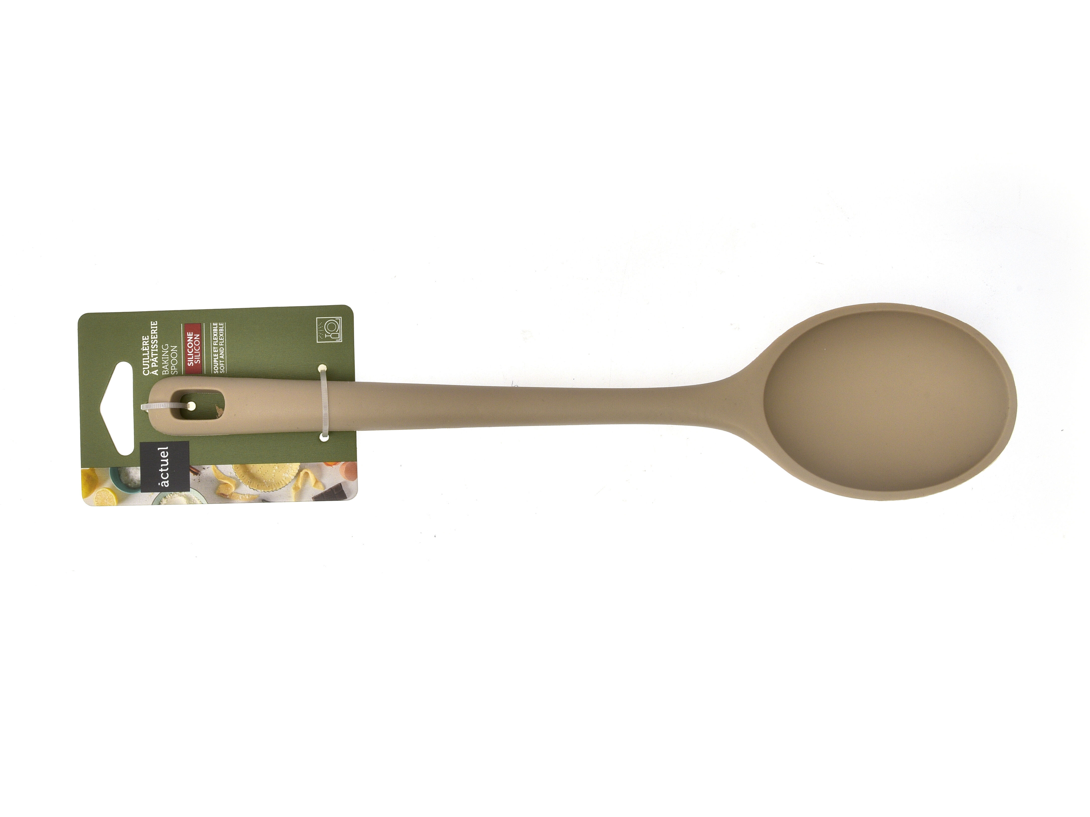 COLHER ACTUEL SILICONE BEGE 30CM image number 0