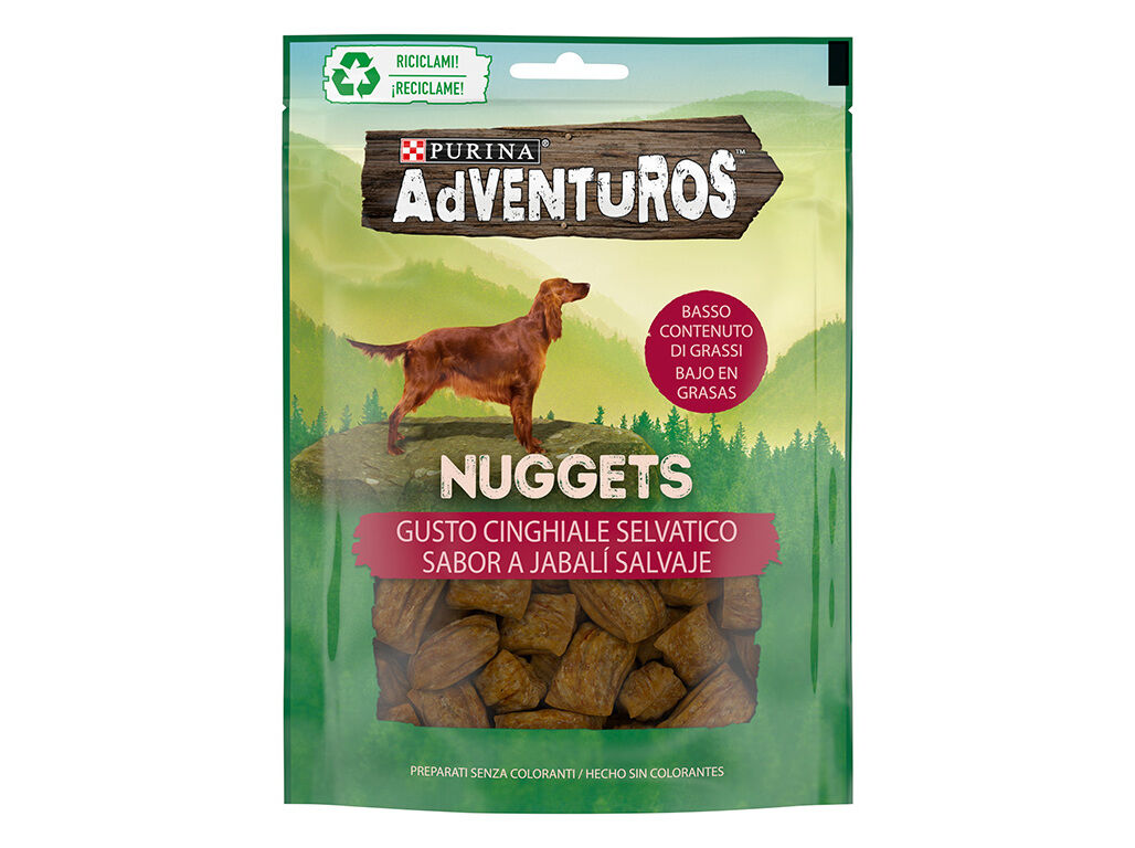 SNACK PARA C&Atilde;O ADVENTUROS NUGGETS COM JAVALI 90G image number 1