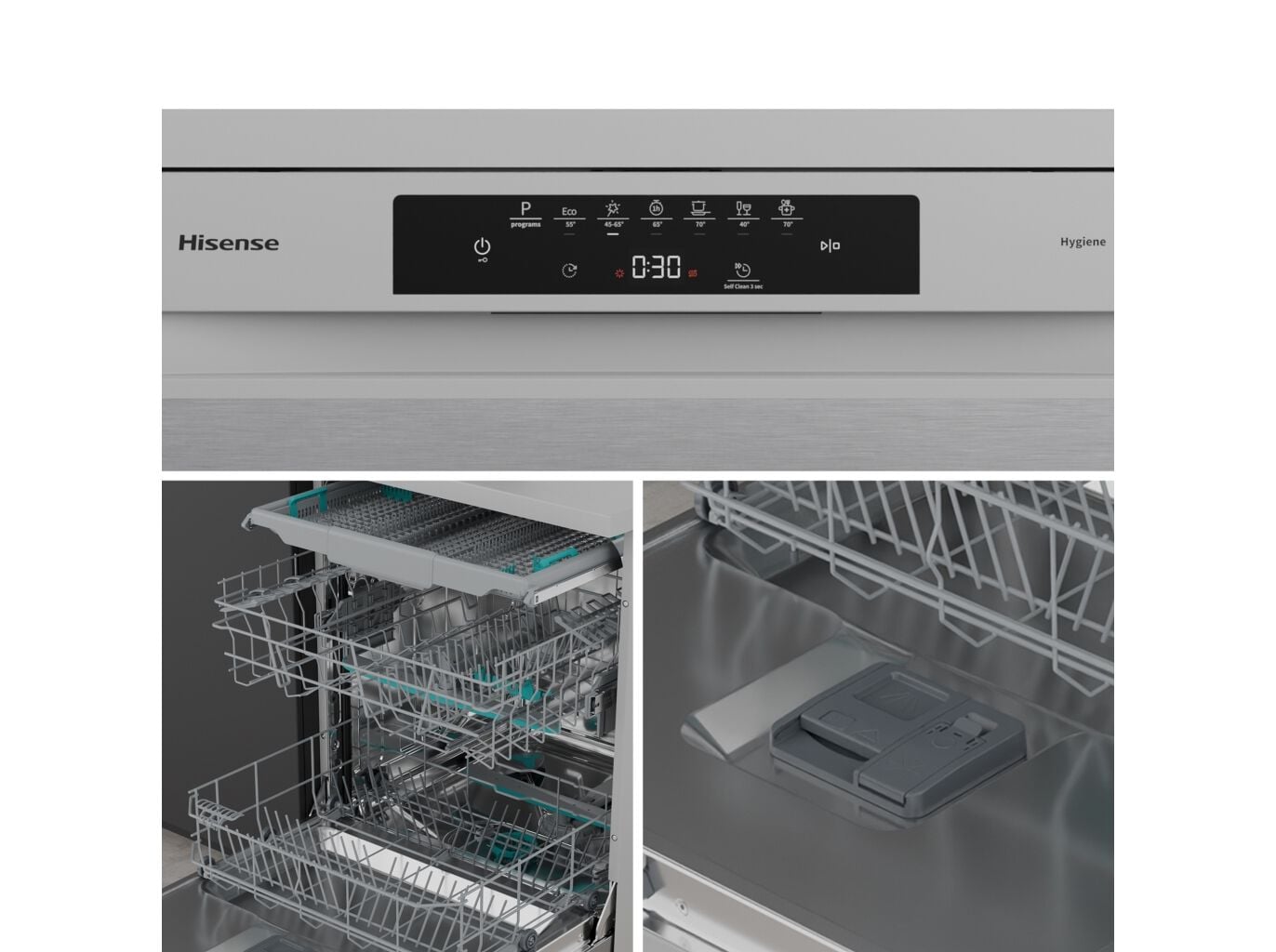 M&Aacute;QUINA DE LAVAR LOI&Ccedil;A HISENSE LOOK INOX SERIE HI4 HS643B90X B 15CONJUNTOS image number 5