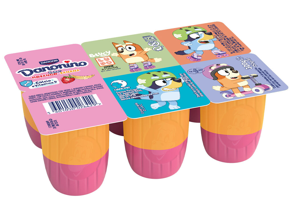 IOGURTE DANONINO PETIT MORANGO E BANANA 6X50G