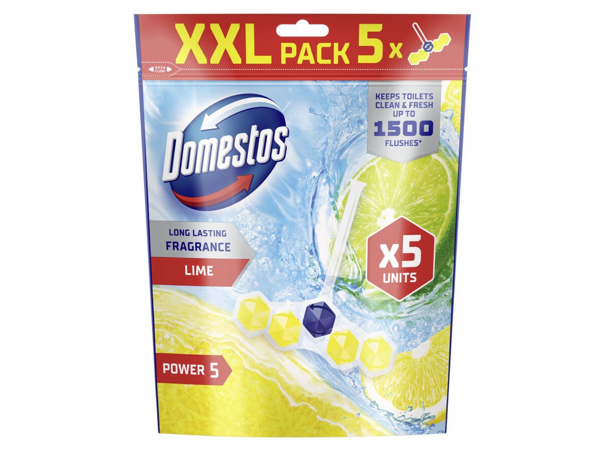 BLOCO SANIT&Aacute;RIO DOMESTOS POWER 5 LIME 5 UN