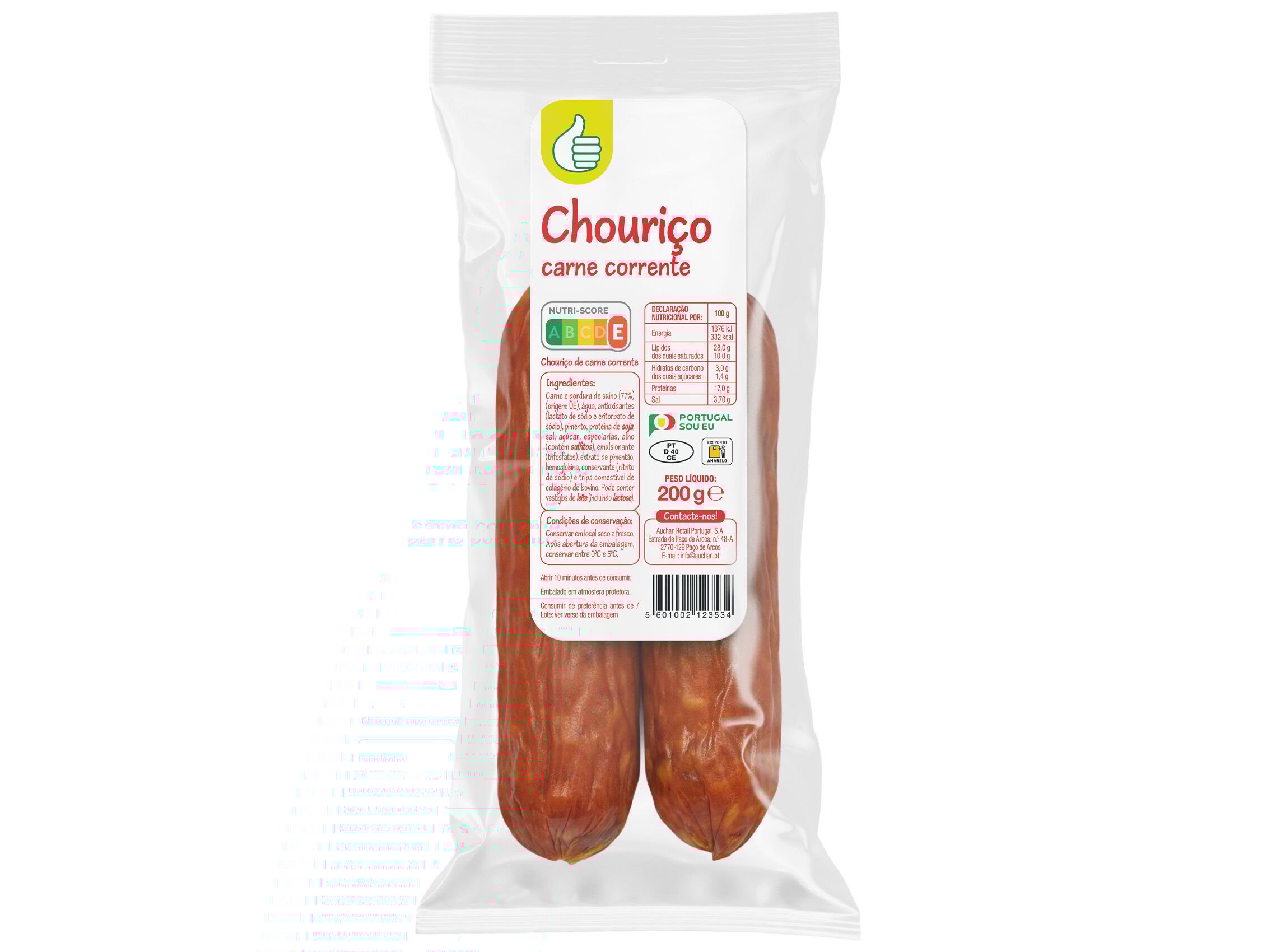 CHOURI&Ccedil;O DE CARNE CORRENTE POLEGAR 200 G image number 1