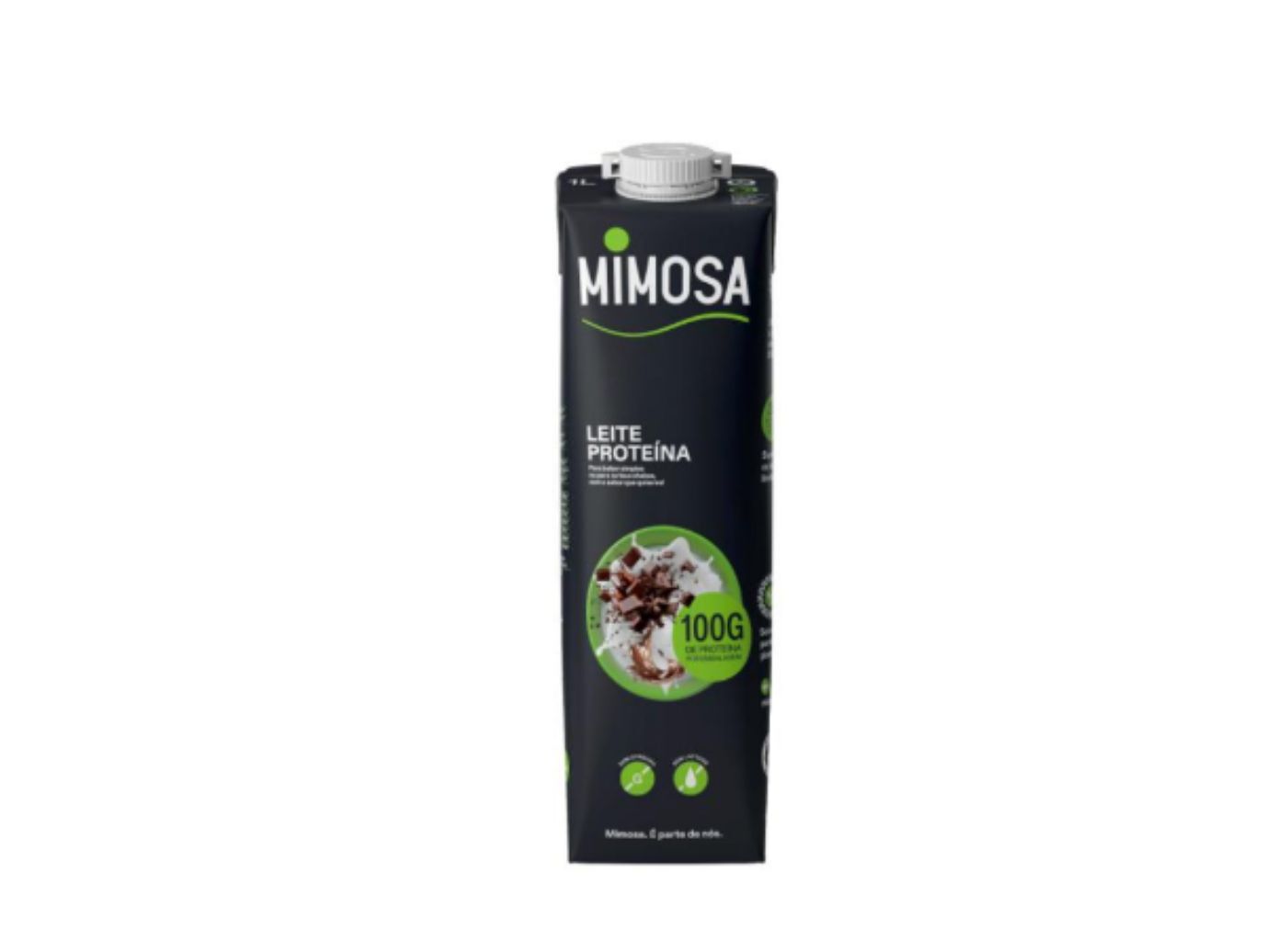 LEITE MAGRO UHT MIMOSA SEM LACTOSE + PROTEINA CACAU 1L image number 0