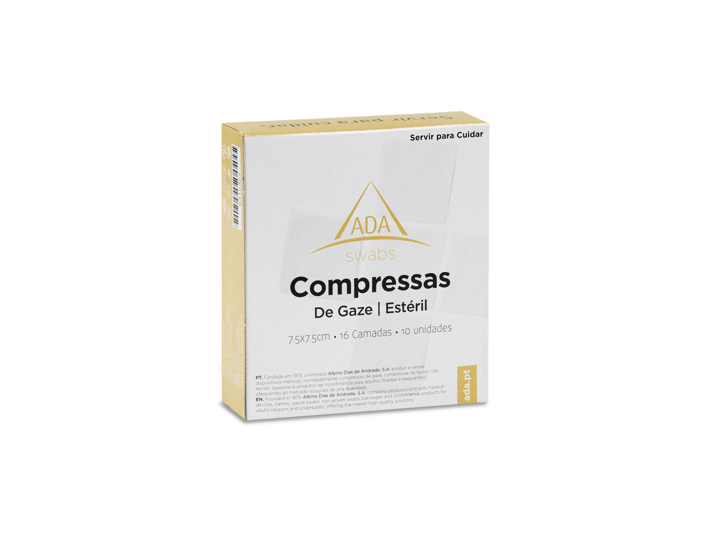 COMPRESSA ADA GAZE ESTERILIZADA 7.5X7.5 16 CAMADAS 10UN image number 0