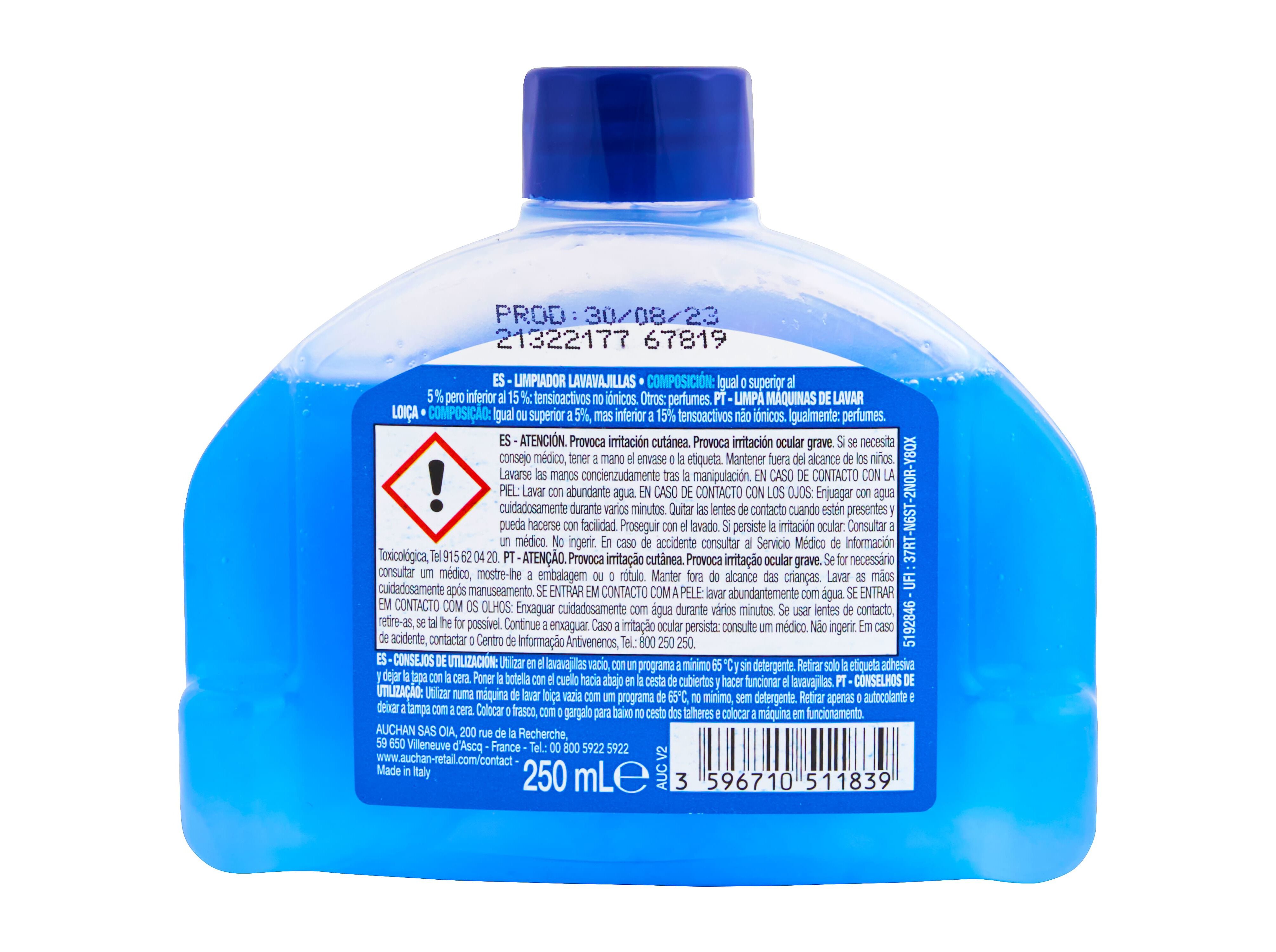 LIMPA M&Aacute;QUINA AUCHAN LOI&Ccedil;A 250ML image number 2