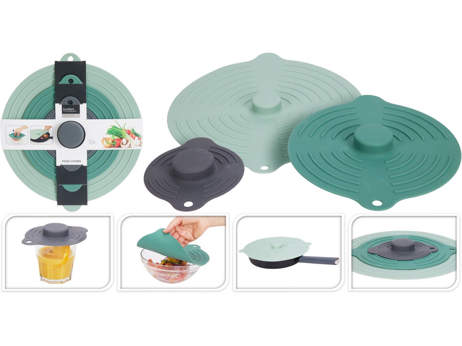 CONJUNTO DE 3 TAMPAS EM SILICONE