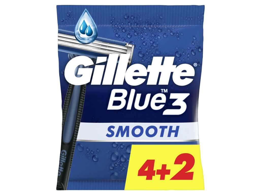 DESCART&Aacute;VEL GILLETTE BLUE3 SMOOTH 4+2UN image number 0