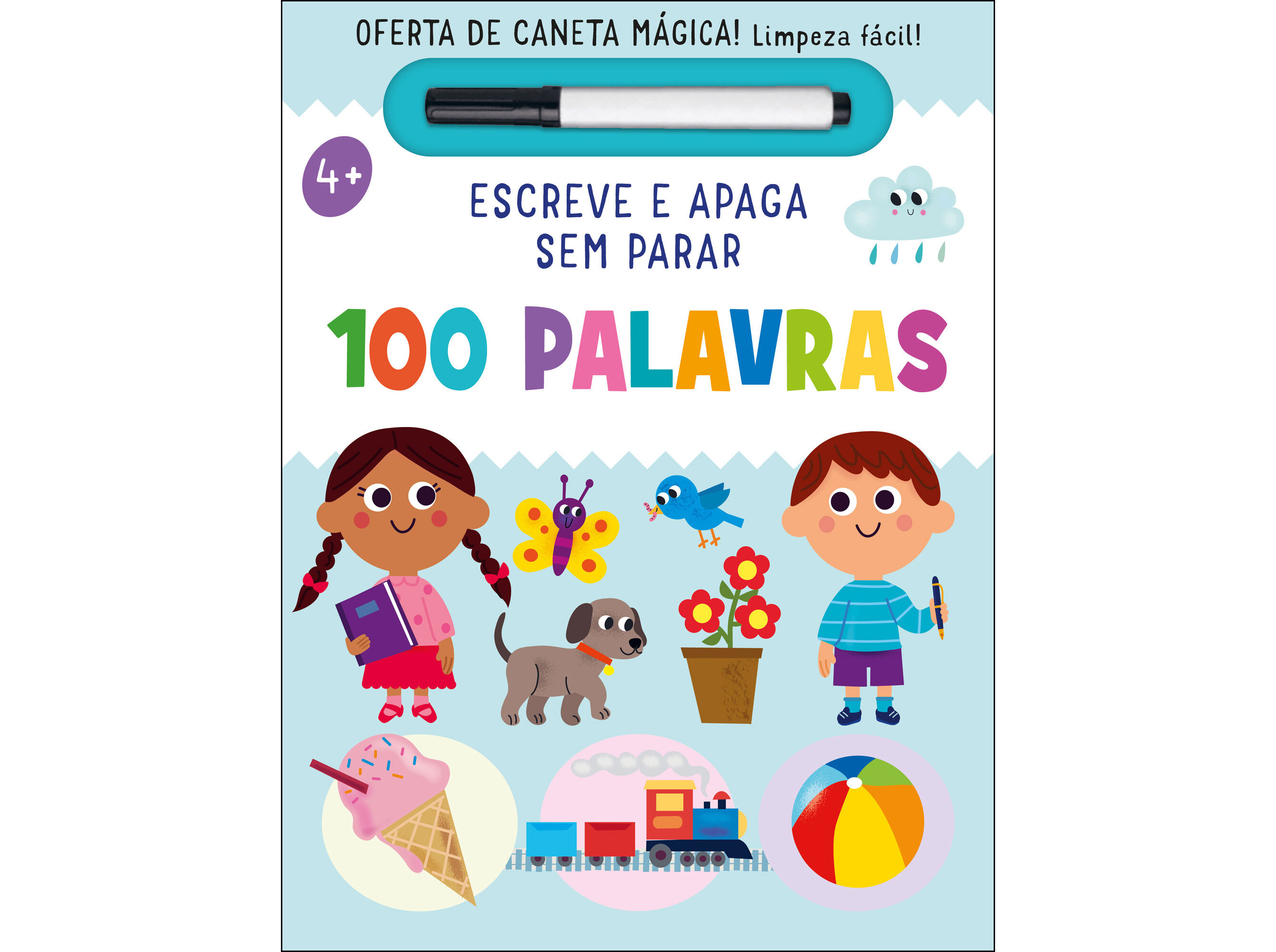 LIVRO ESCREVE E APAGA SEM PARAR - 100 PALAVRAS DE TONI STEMP image number 0