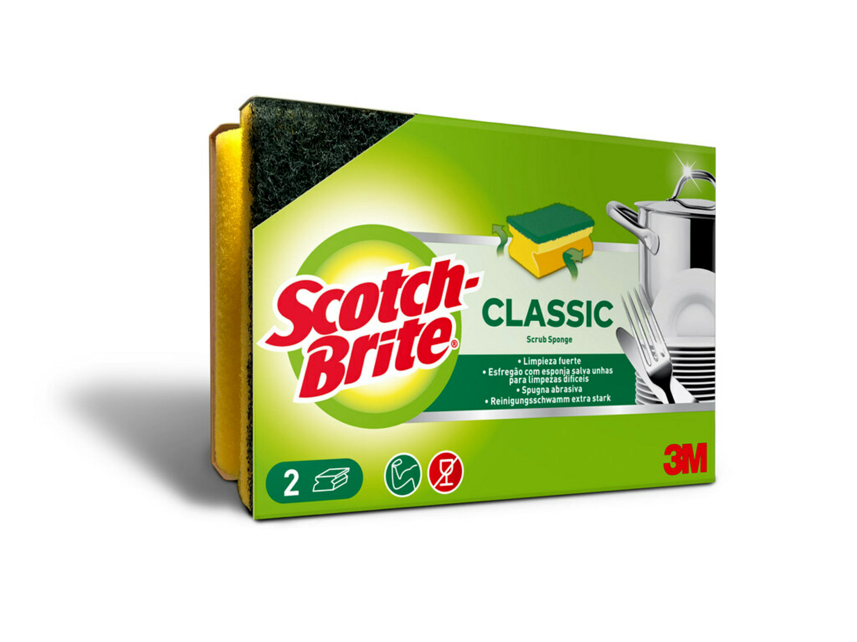 ESFREG&Atilde;O SCOTCH BRITE SALVA UNHAS FIBRA VERDE PACK 2UN