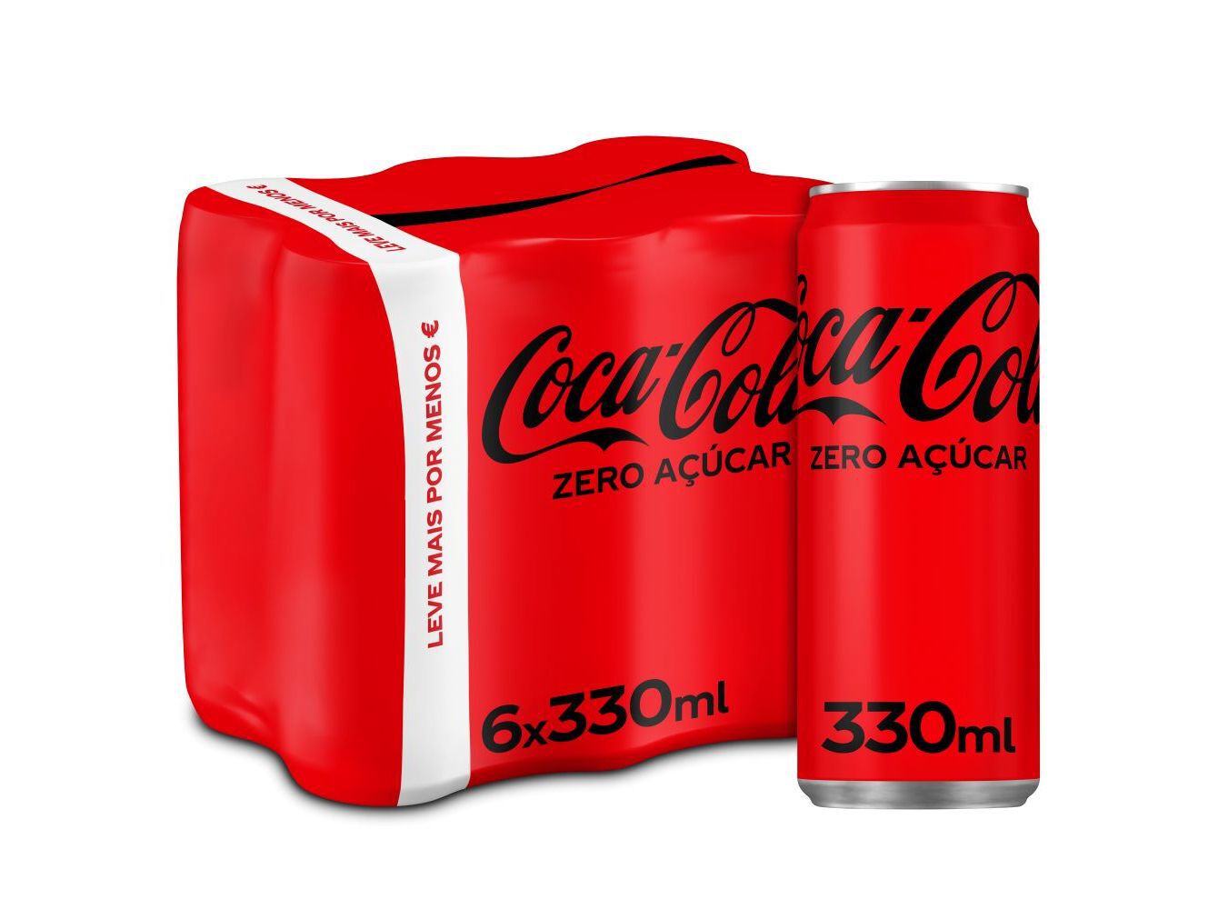 REFRIGERANTE COM G&Aacute;S COCA-COLA ZERO A&Ccedil;&Uacute;CAR LATA 6X0.33L image number 2